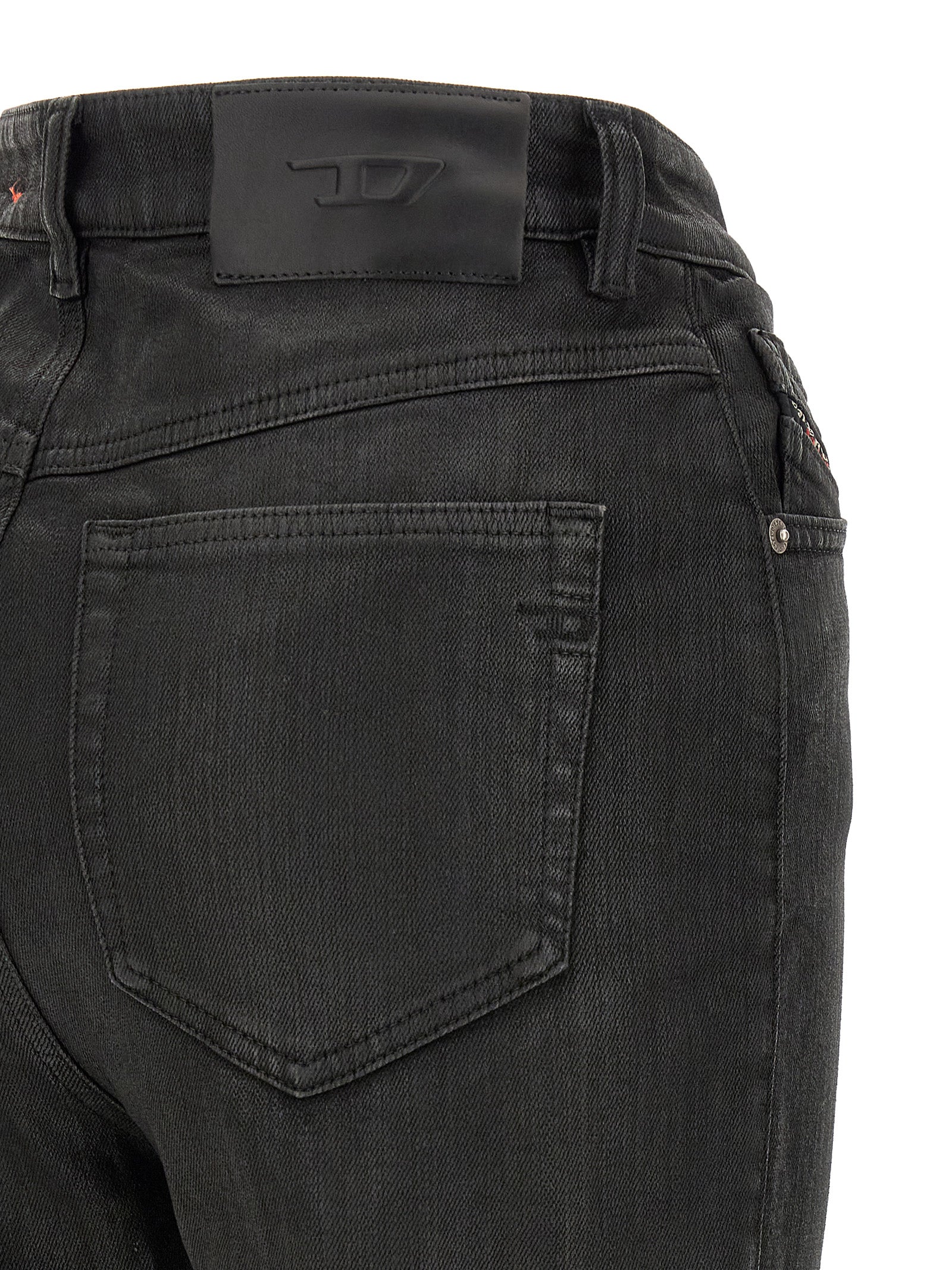 Black Cotton Slim Fit Jeans