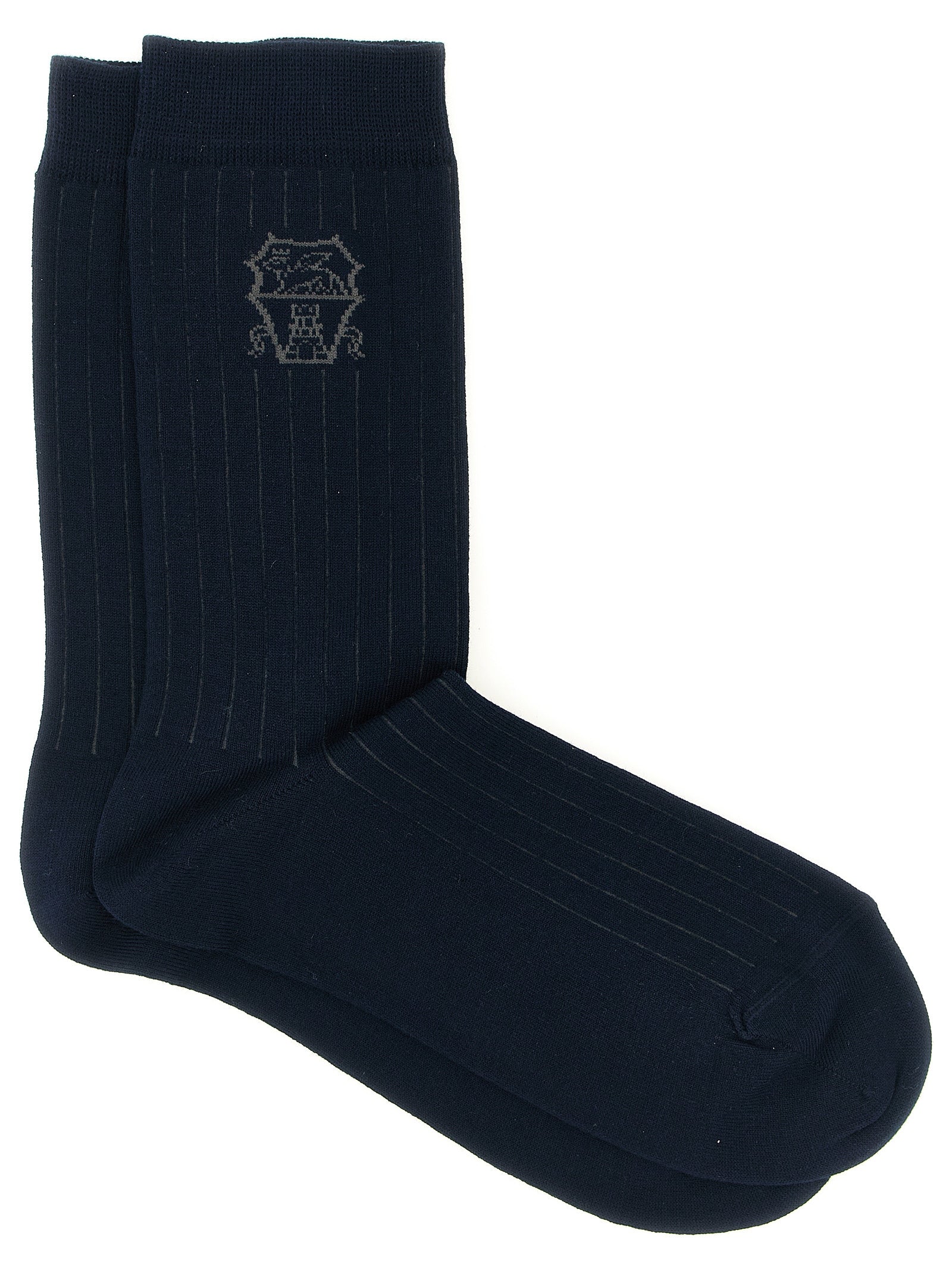 Blue Cotton Socks