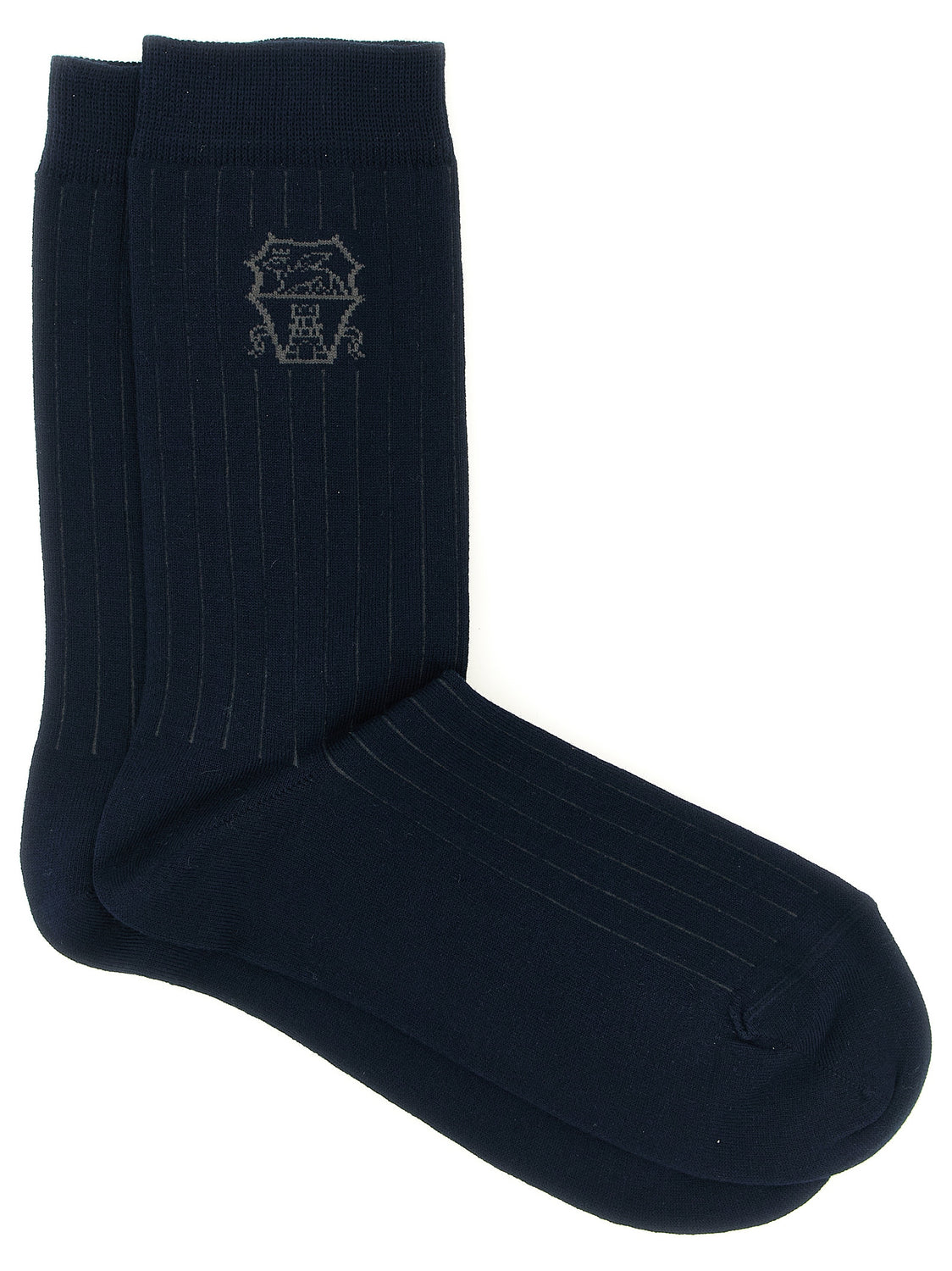 Blue Cotton Socks