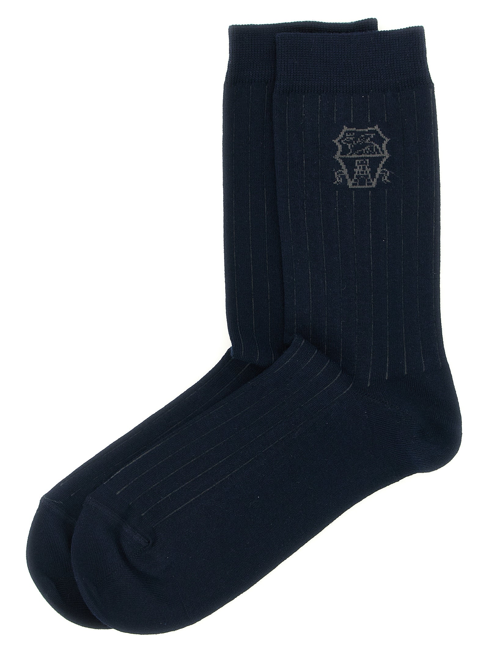 Blue Cotton Socks