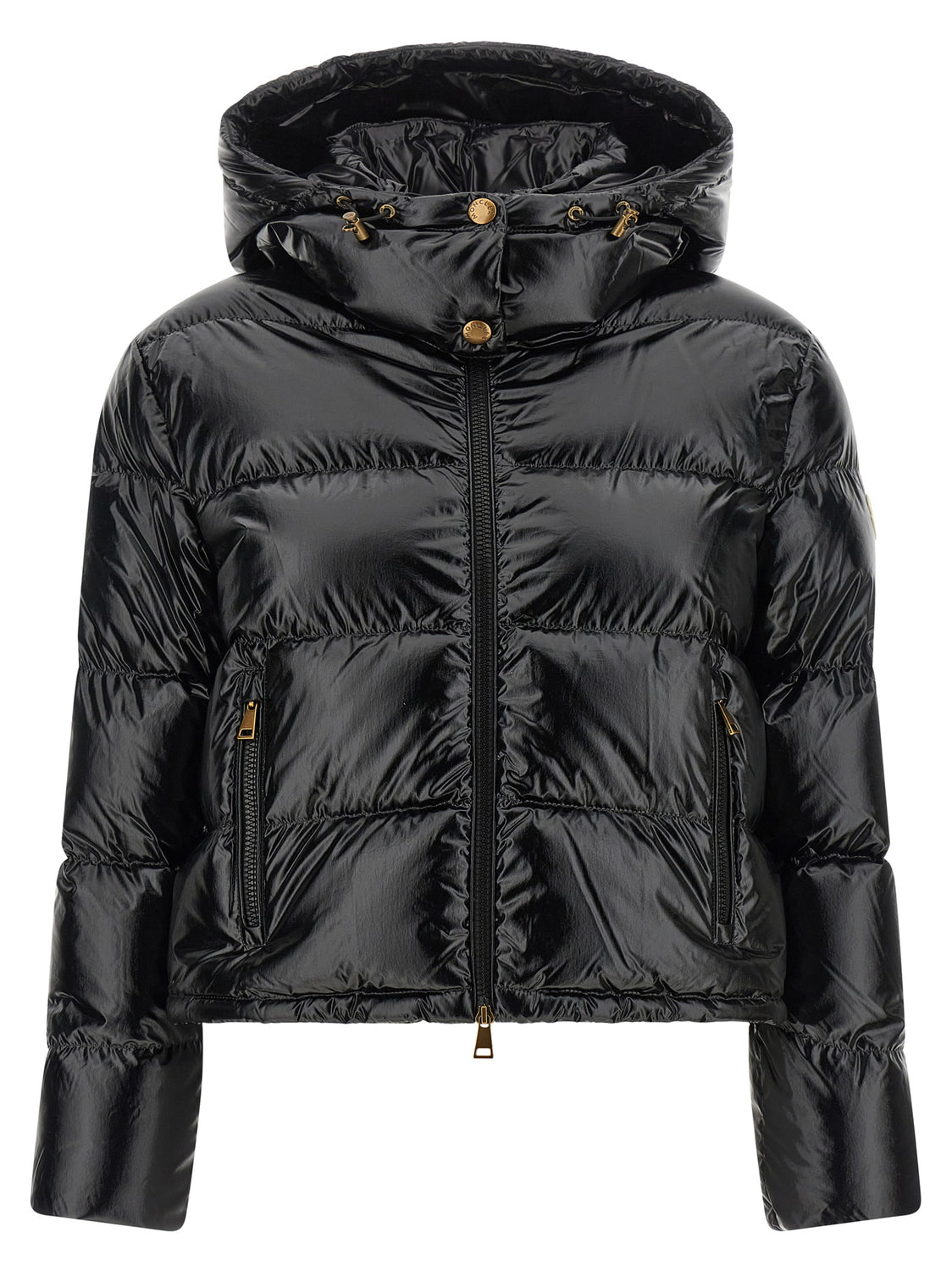 Black Polyamide Full-Length Jacket