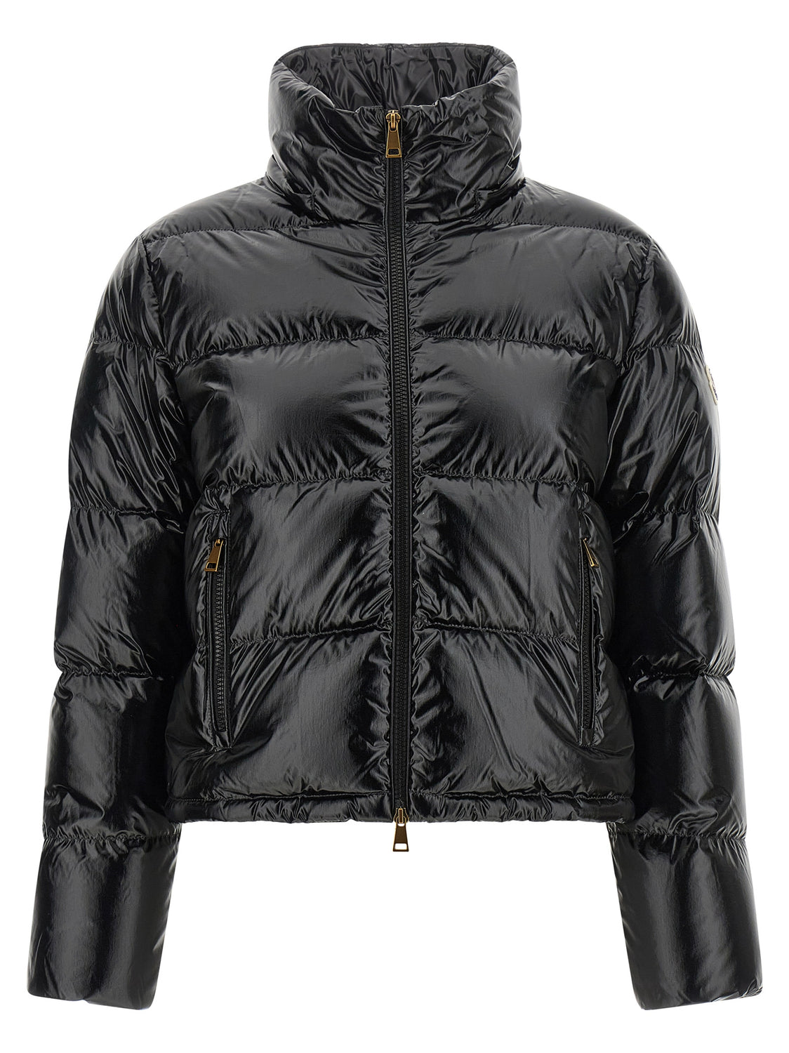 Black Polyamide Full-Length Jacket