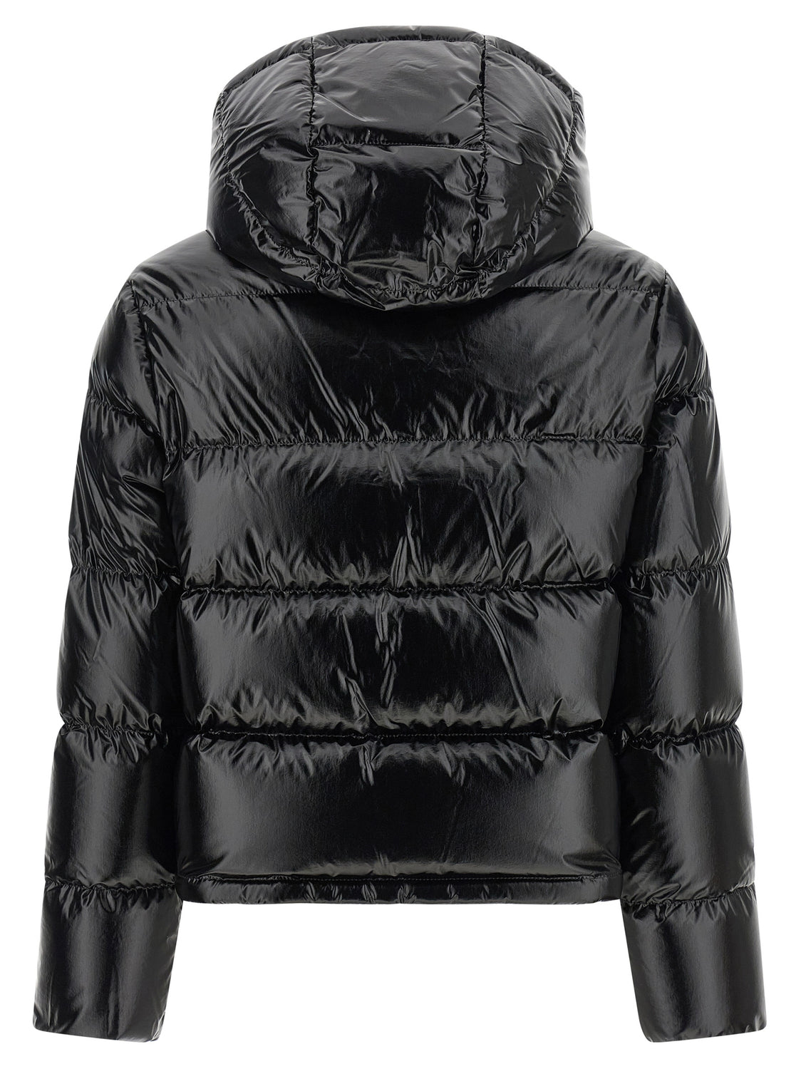 Black Polyamide Full-Length Jacket