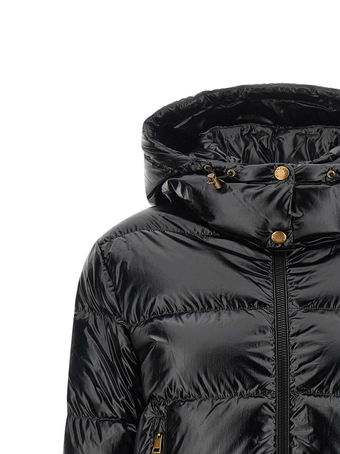 Black Polyamide Full-Length Jacket