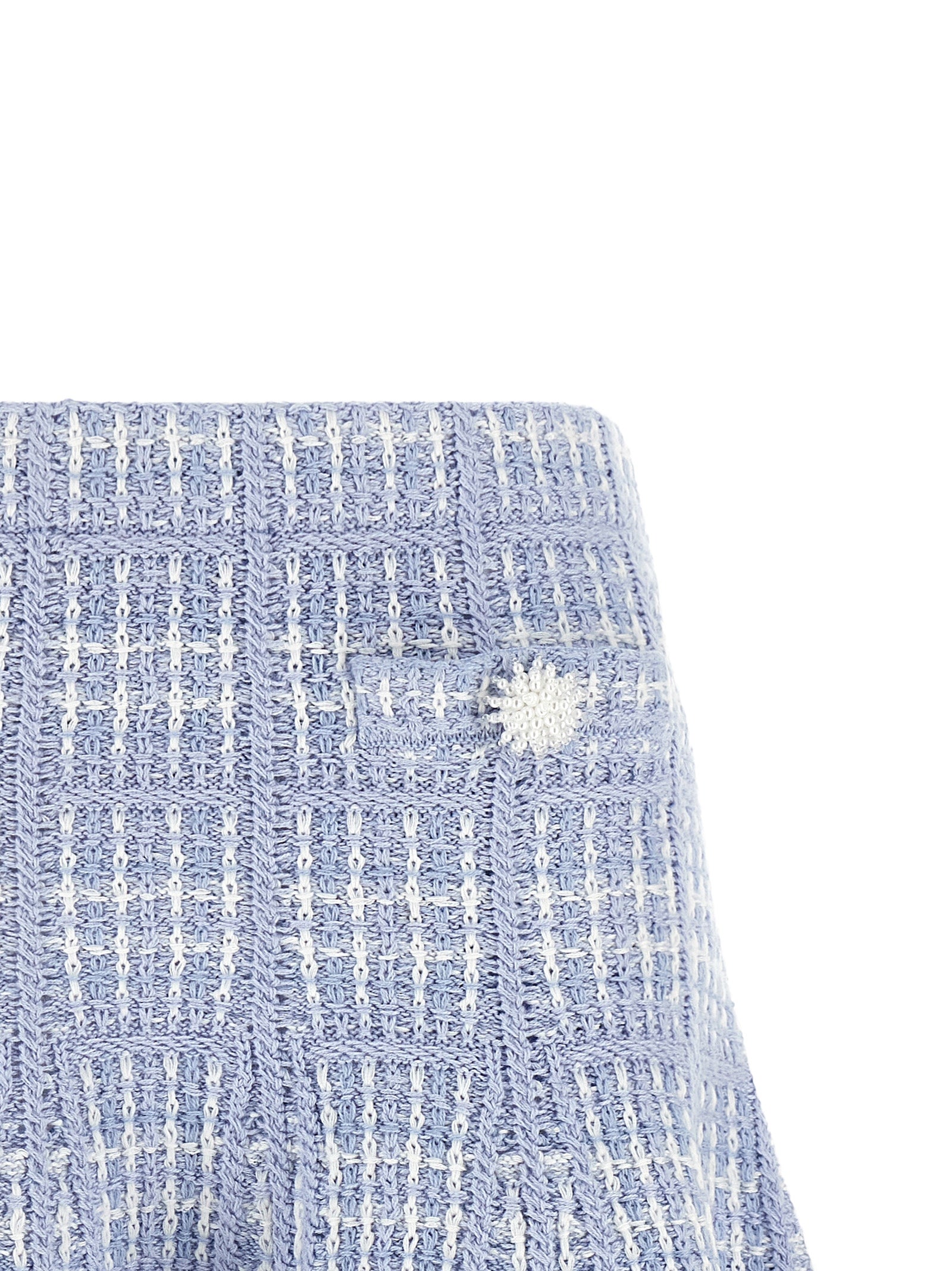 Blue Cotton Long Skirt