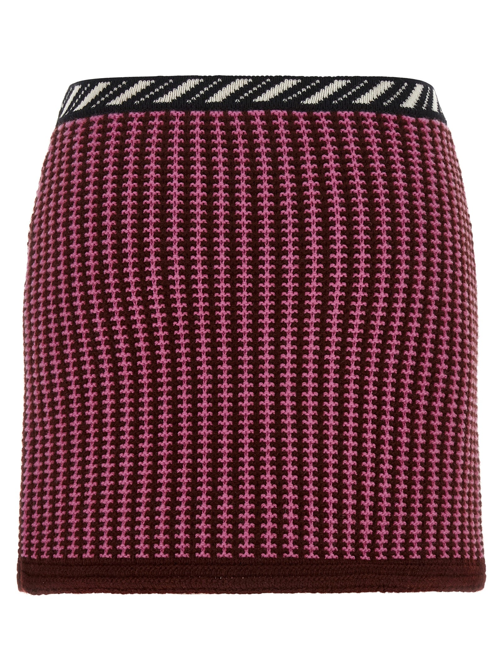 Multicolor Virgin Wool Long Skirt