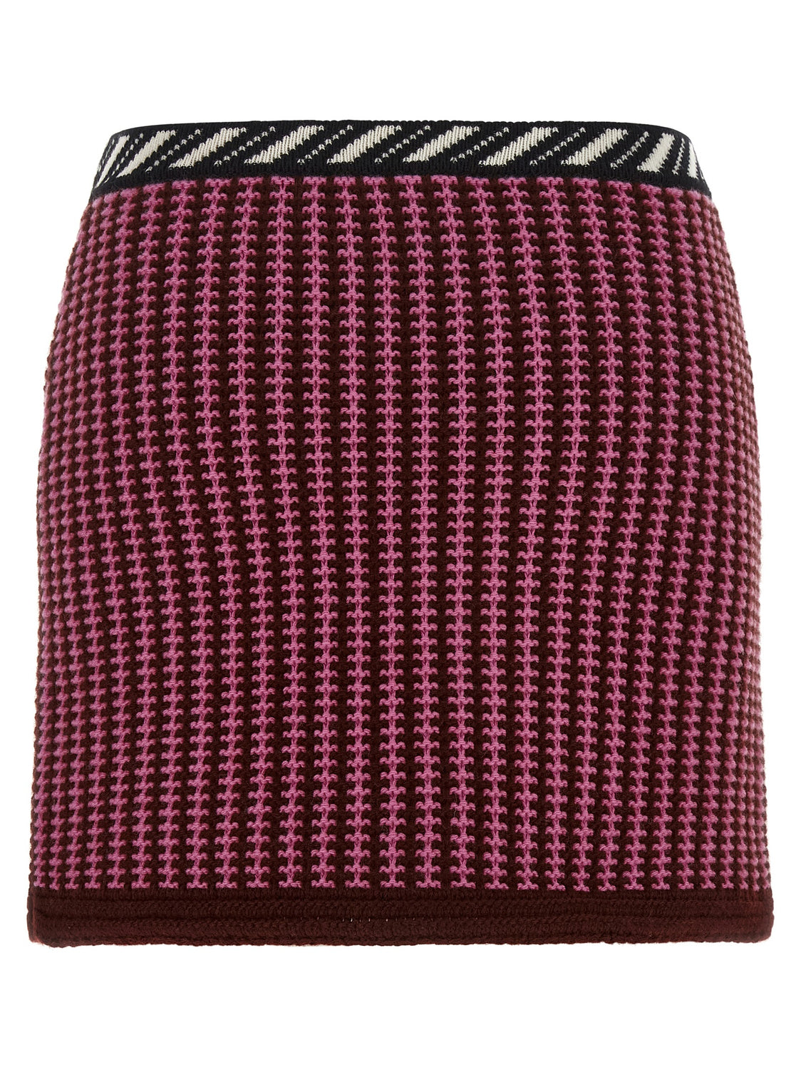 Multicolor Virgin Wool Long Skirt
