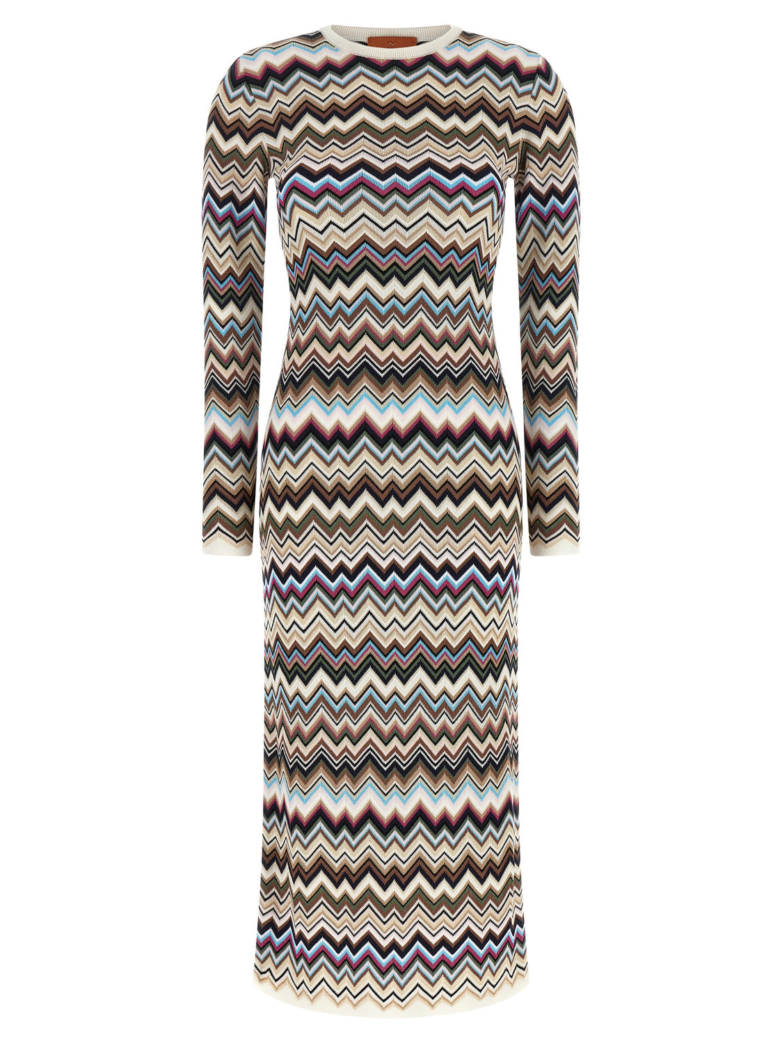 Multicolor Viscose Midi Dress