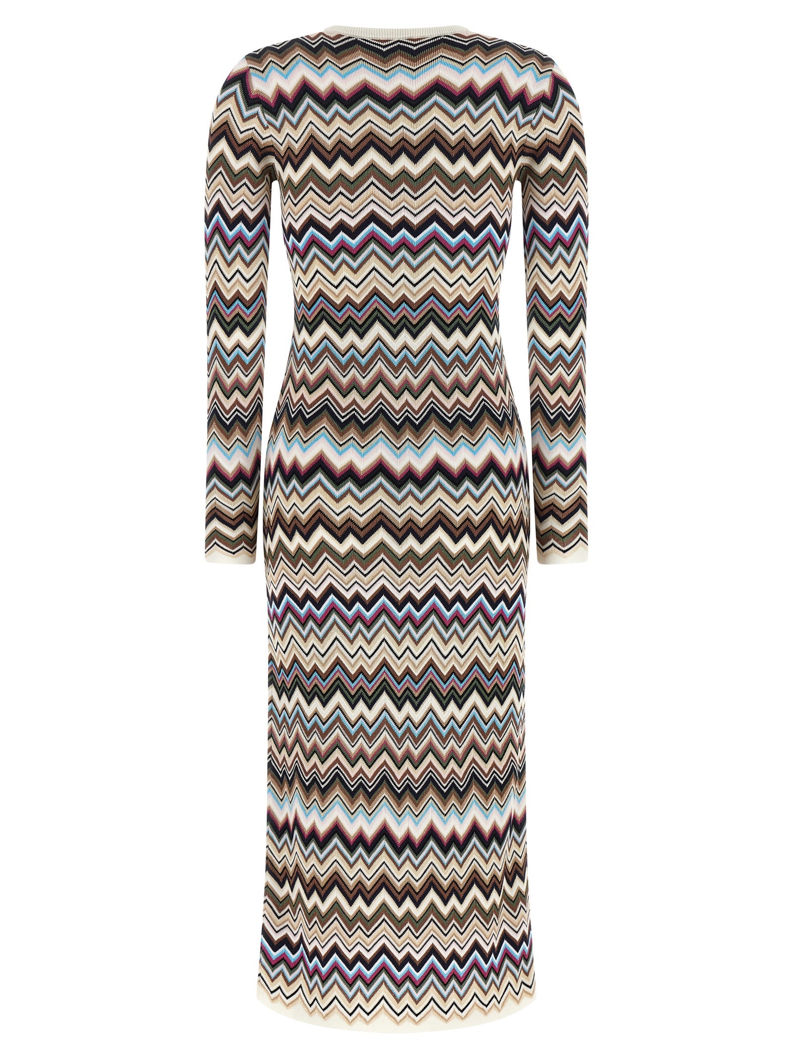 Multicolor Viscose Midi Dress
