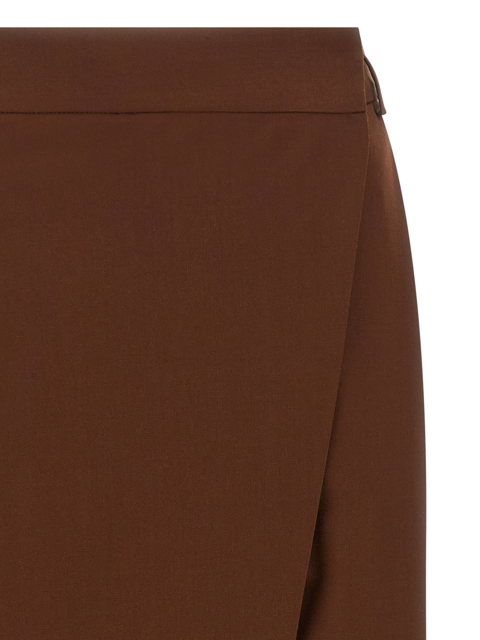 Brown Wool Cropped Pants