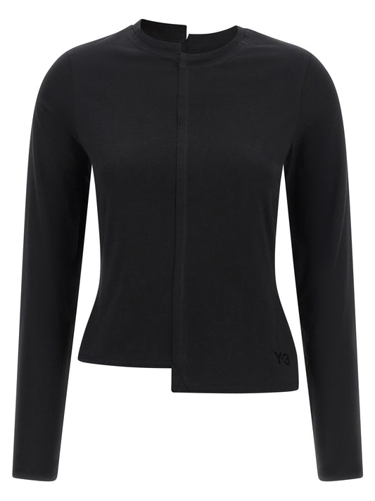 Black Cotton Long Sleeve T-Shirt
