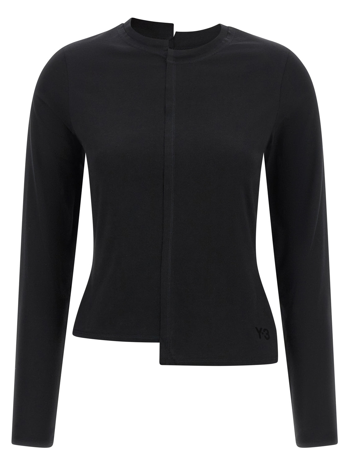 Black Cotton Long Sleeve T-Shirt
