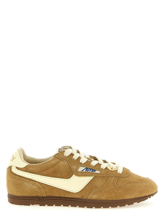 Brown Cowhide Athletic Sneakers