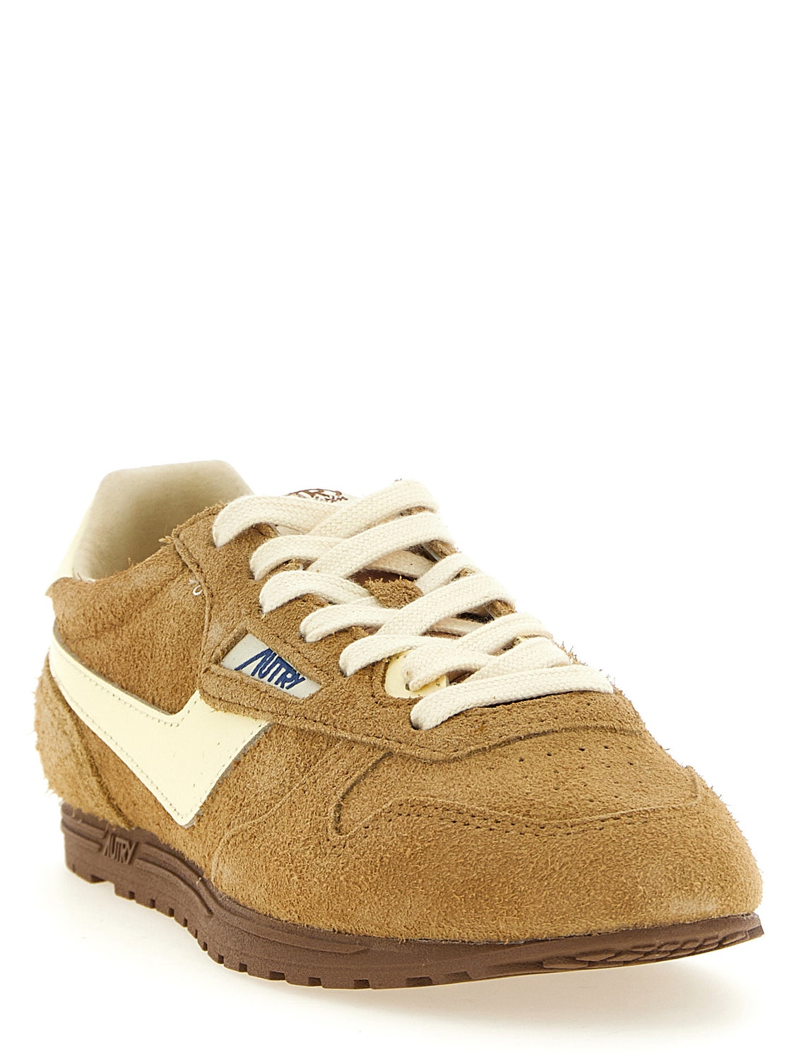 Brown Cowhide Athletic Sneakers