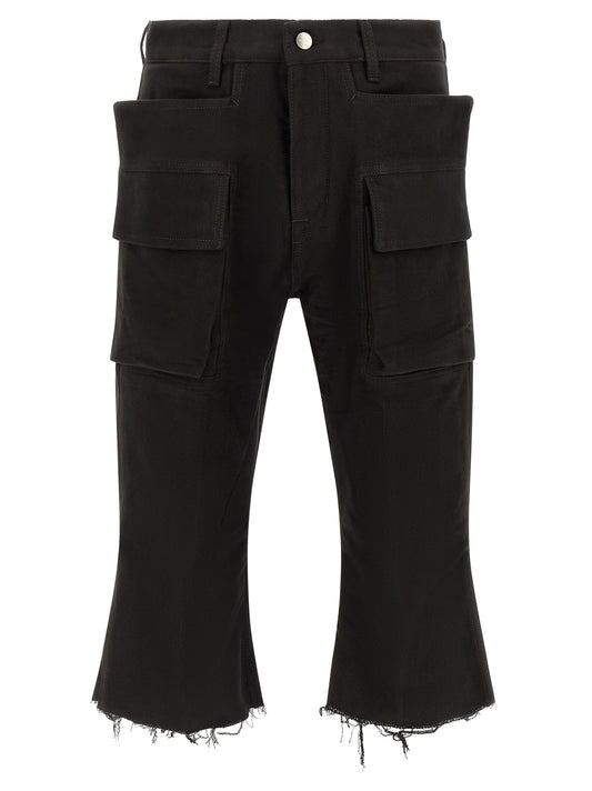 Black Cotton Cargo Pants
