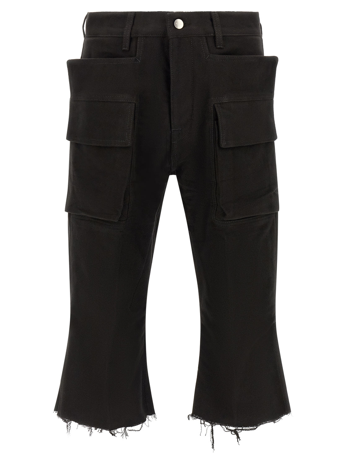 Black Cotton Cargo Pants