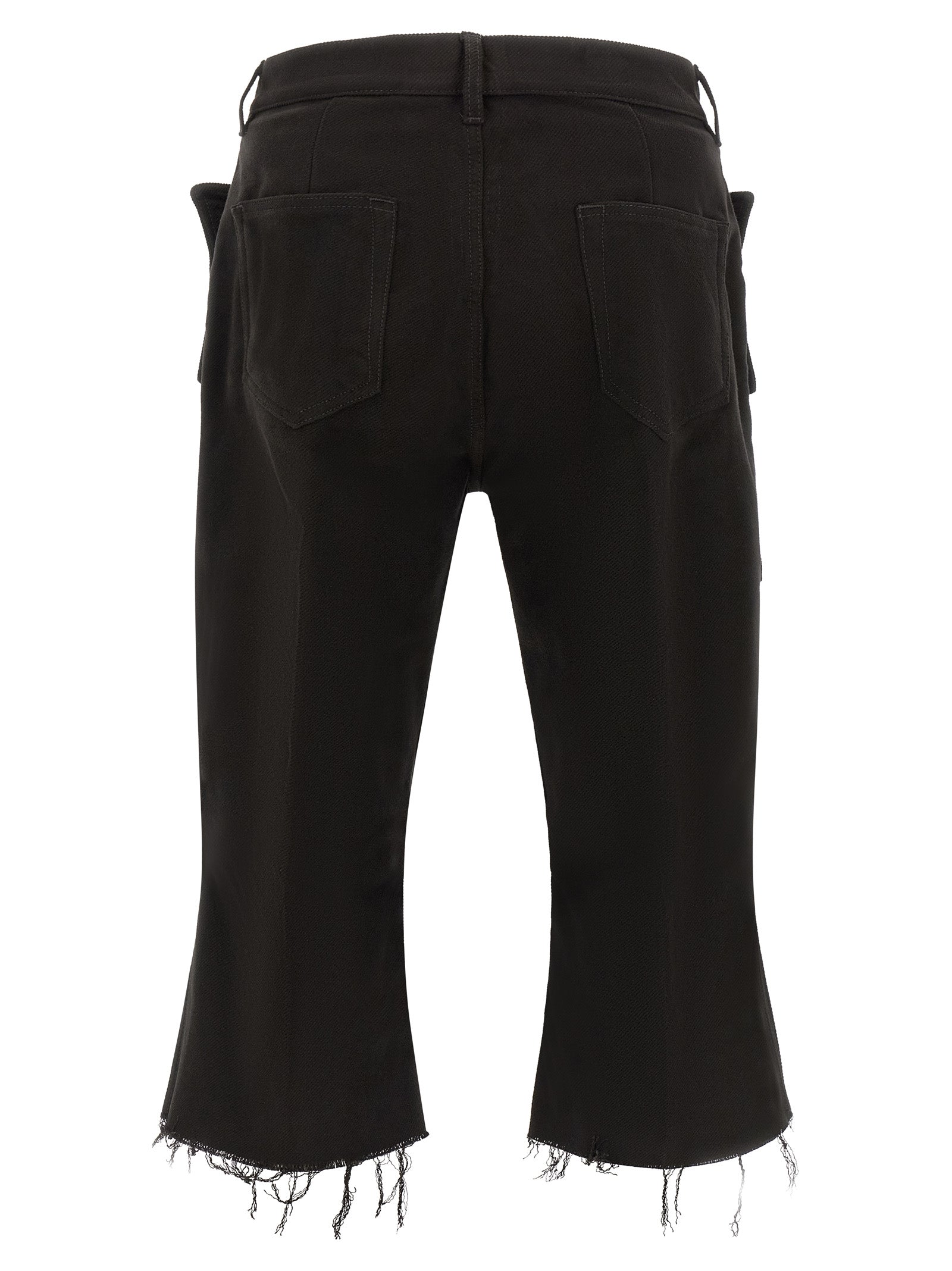 Black Cotton Cargo Pants