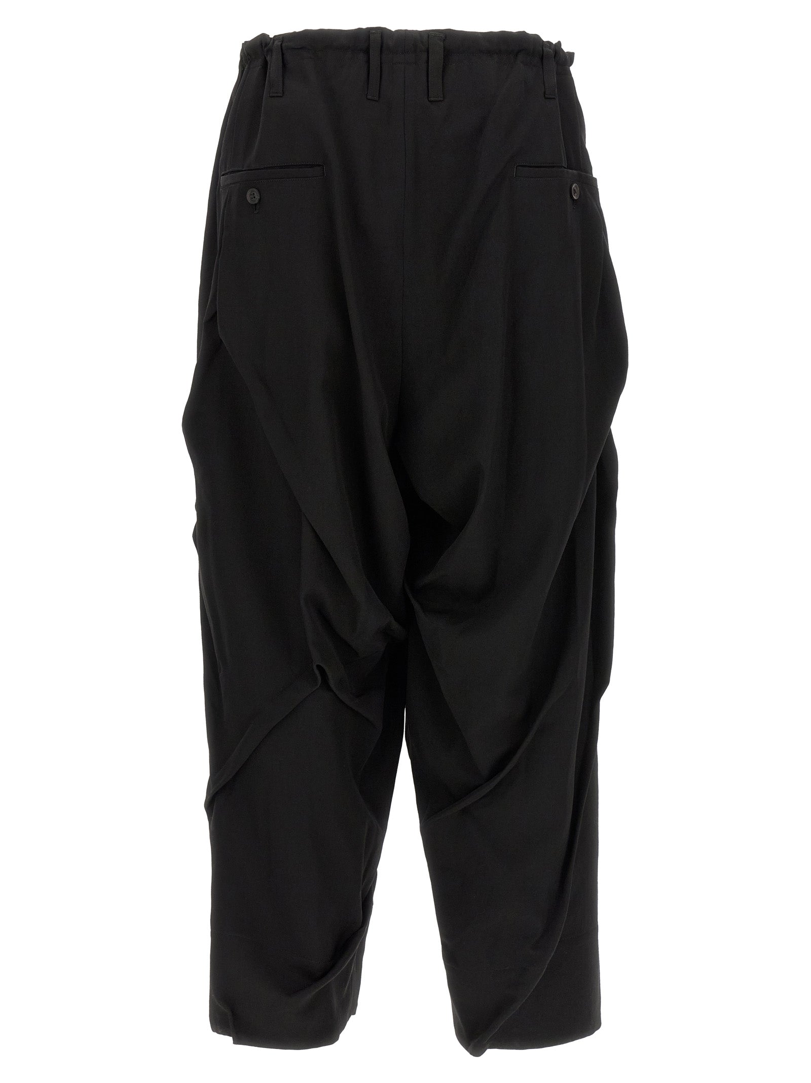 Black Wool Casual Pants