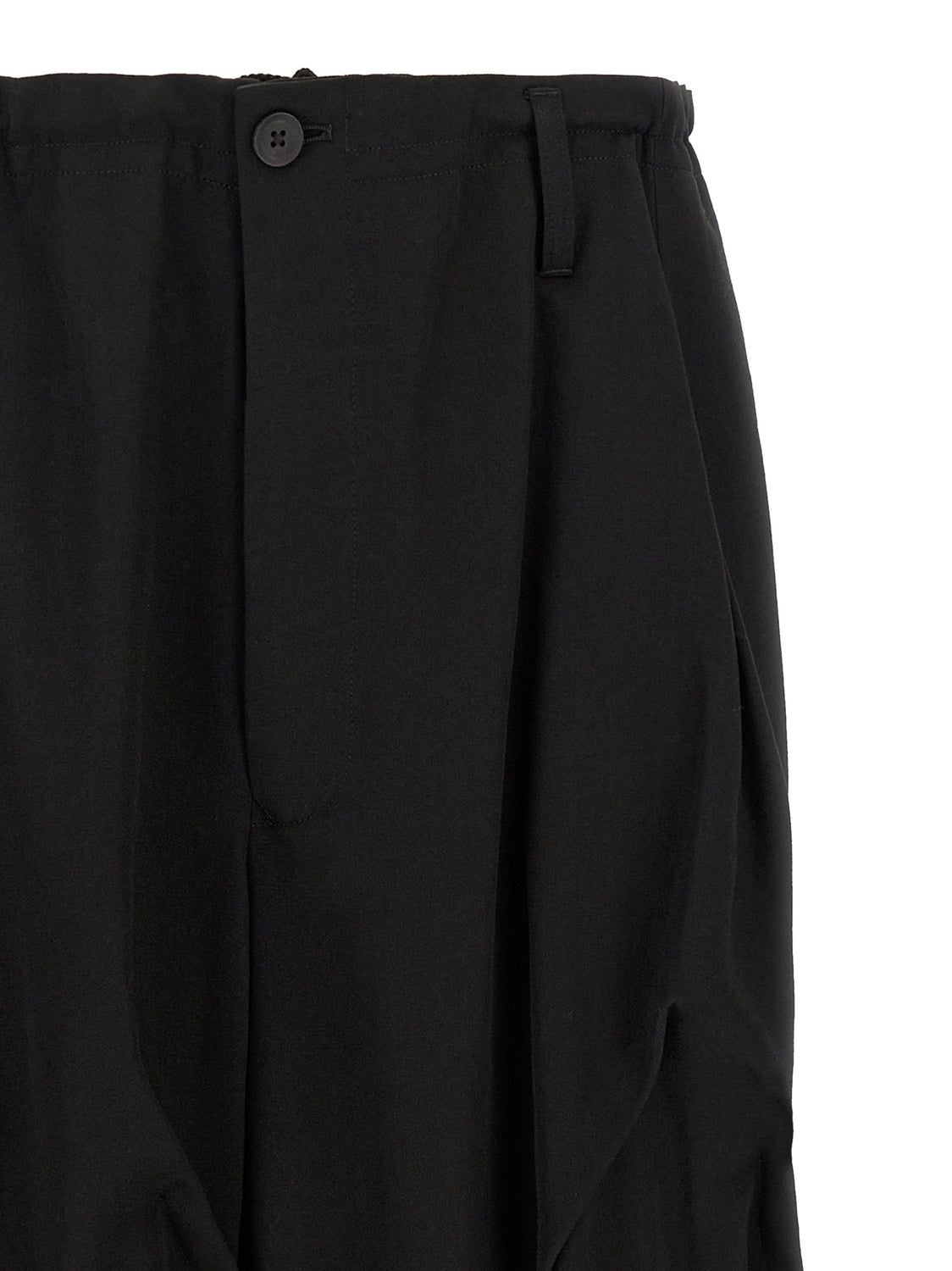 Black Wool Casual Pants