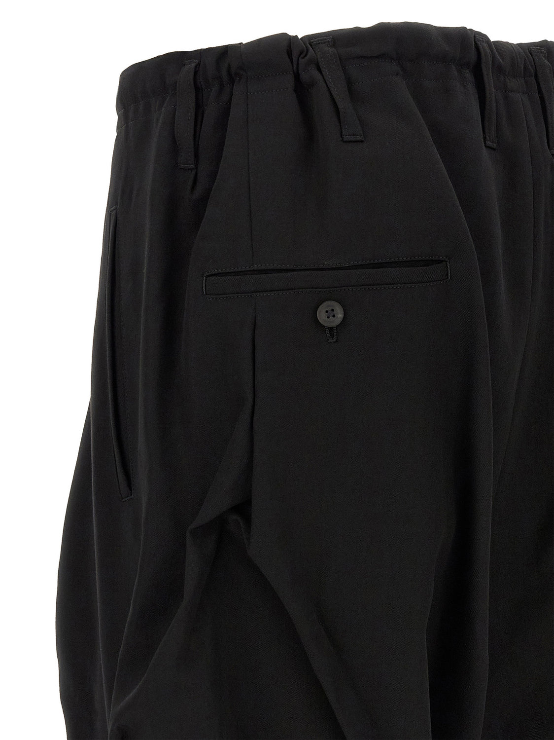 Black Wool Casual Pants