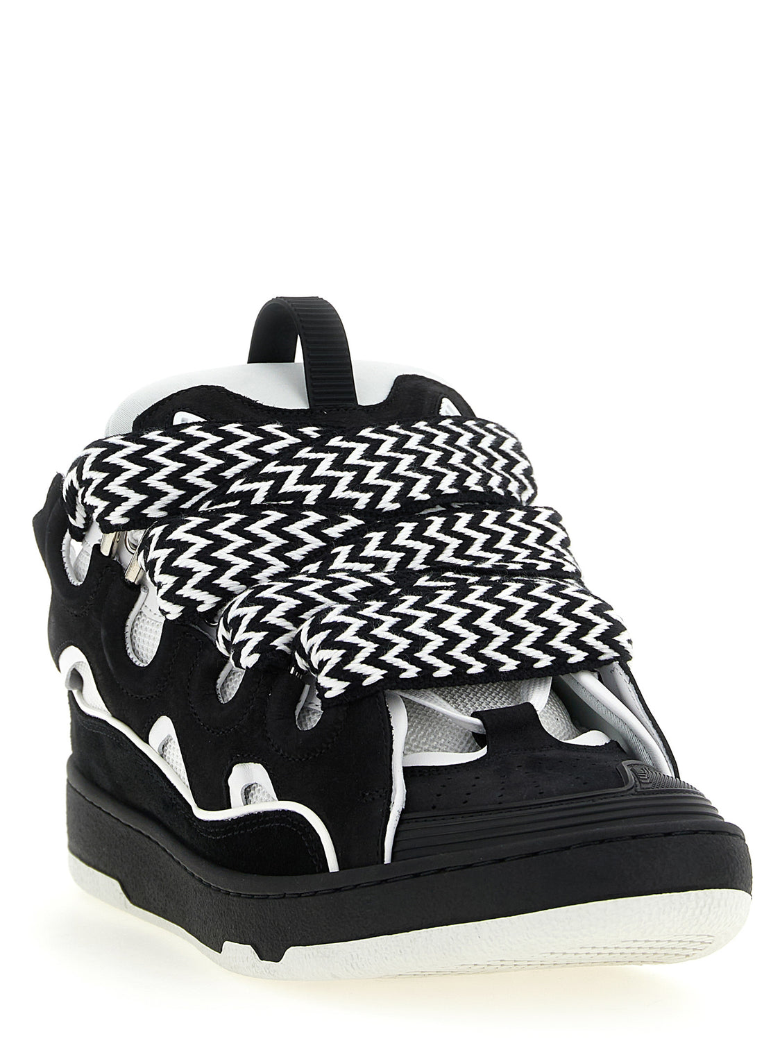 Bicolor Calfskin Chunky Sneakers