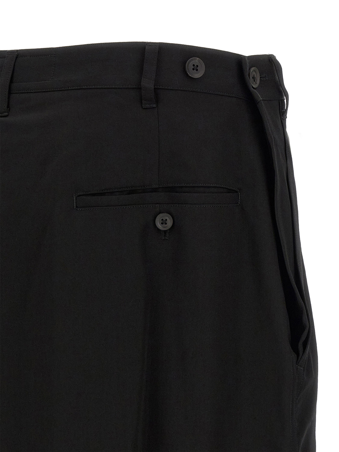 Black Wool Casual Pants