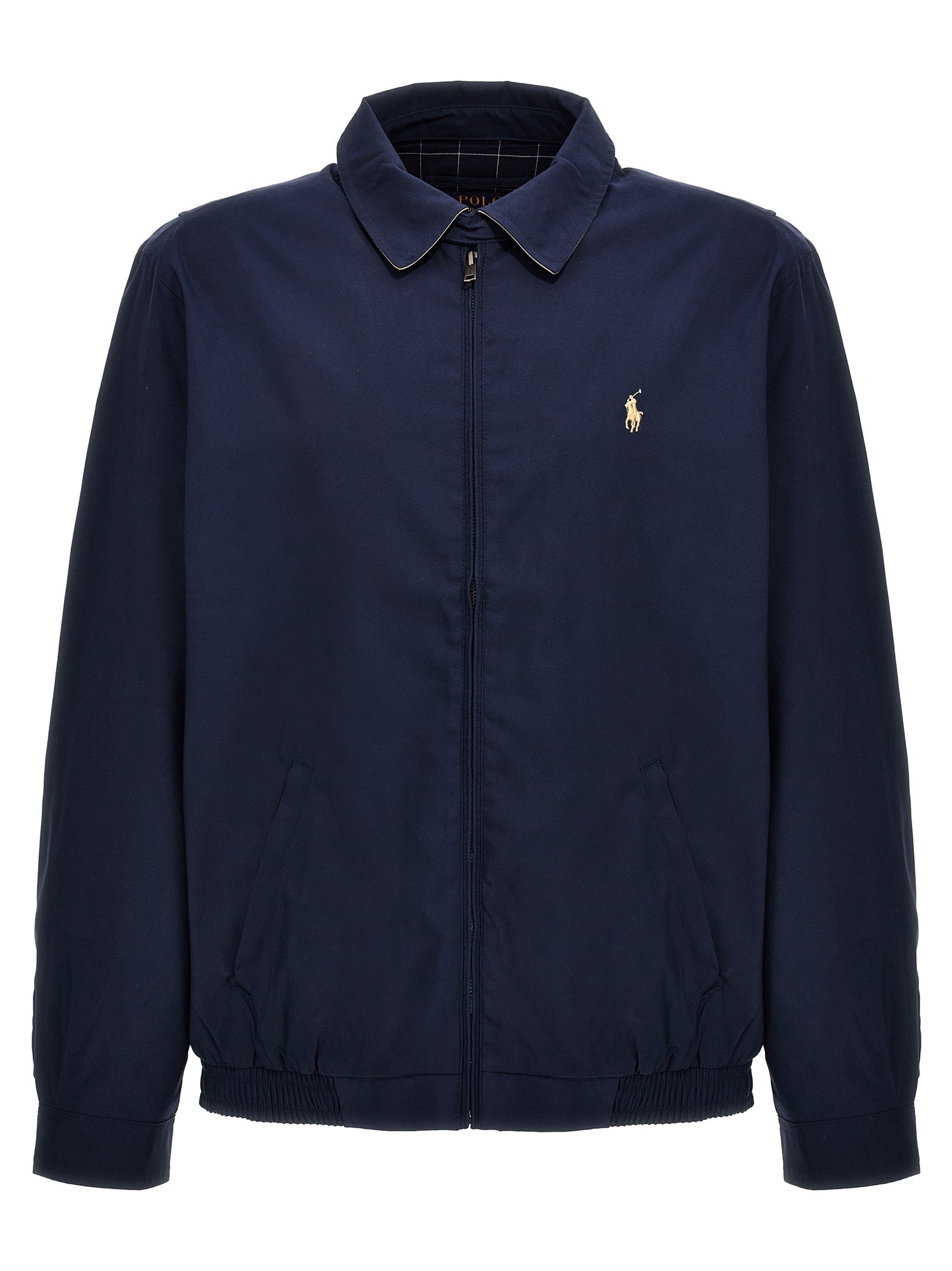 Blue Polyester Bomber
