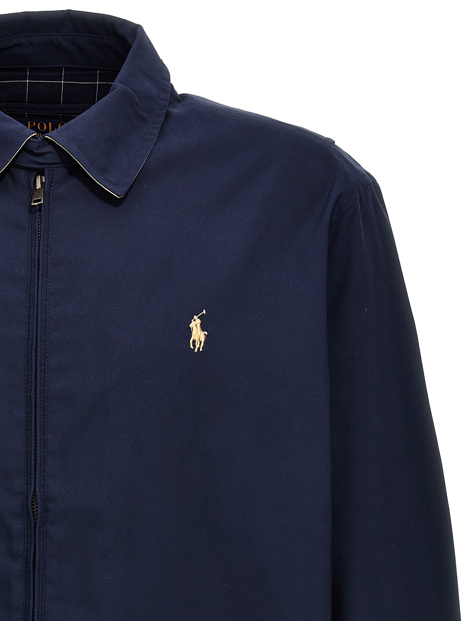 Blue Polyester Bomber