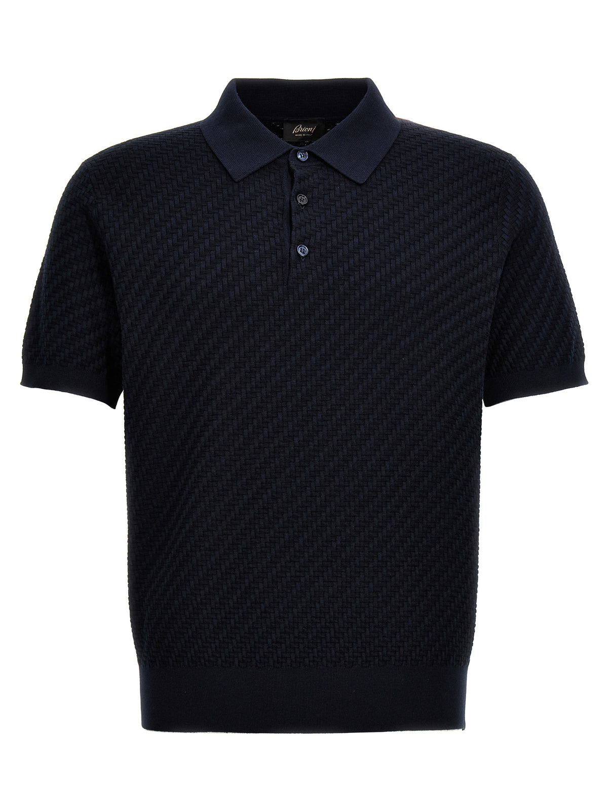 Blue Cotton Polo Shirt