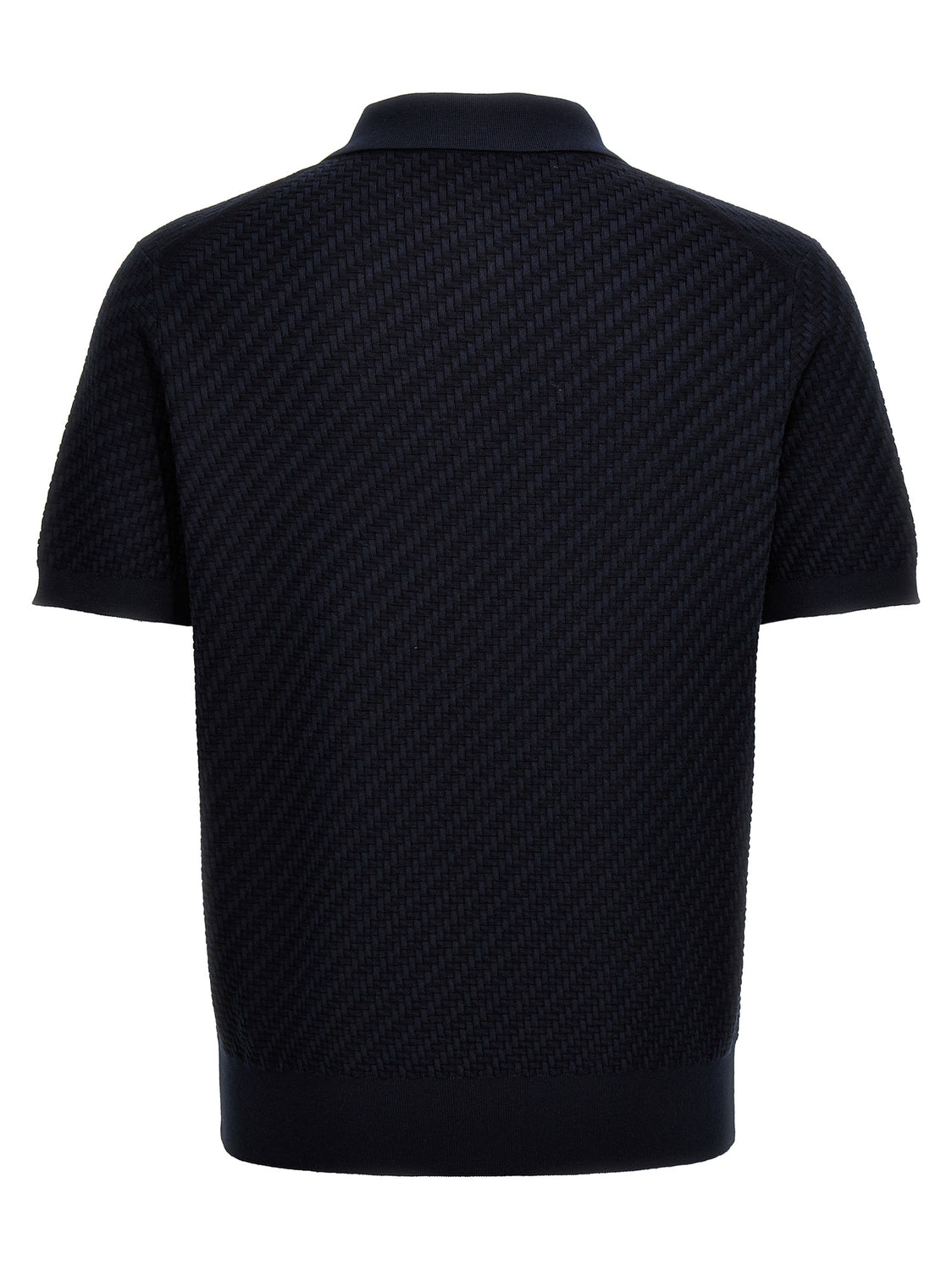 Blue Cotton Polo Shirt