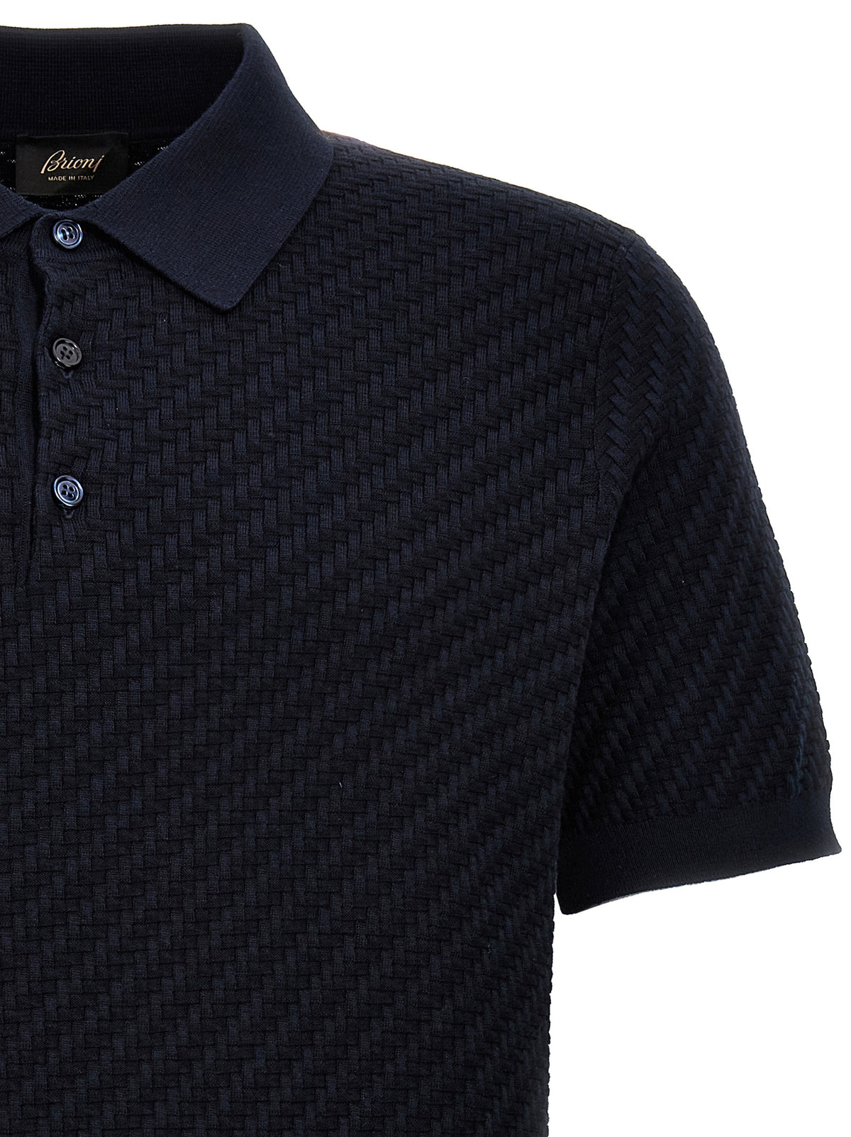 Blue Cotton Polo Shirt