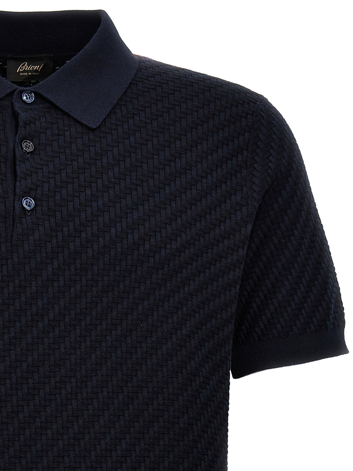Blue Cotton Polo Shirt