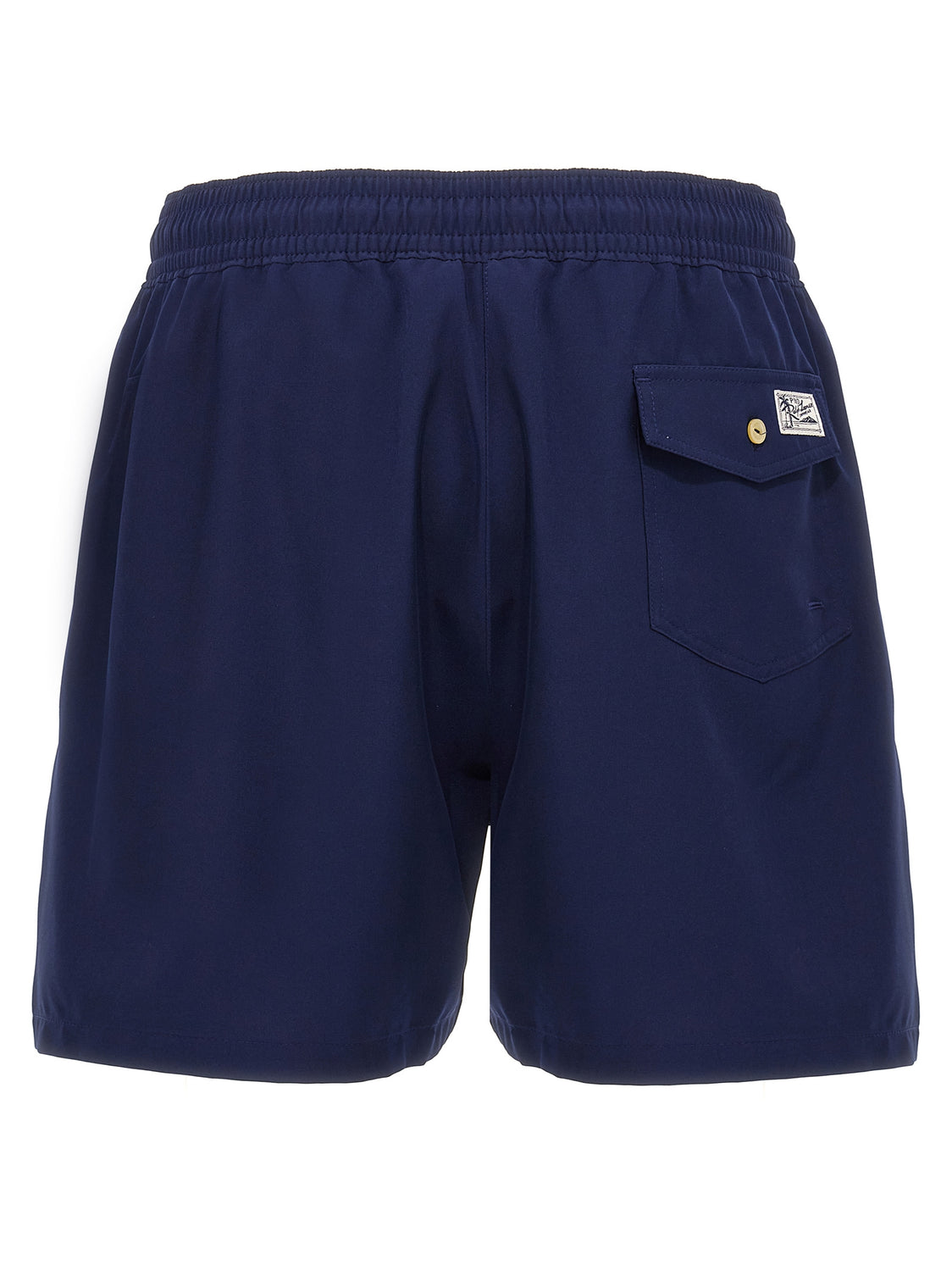 Blue Polyester Bermuda Shorts