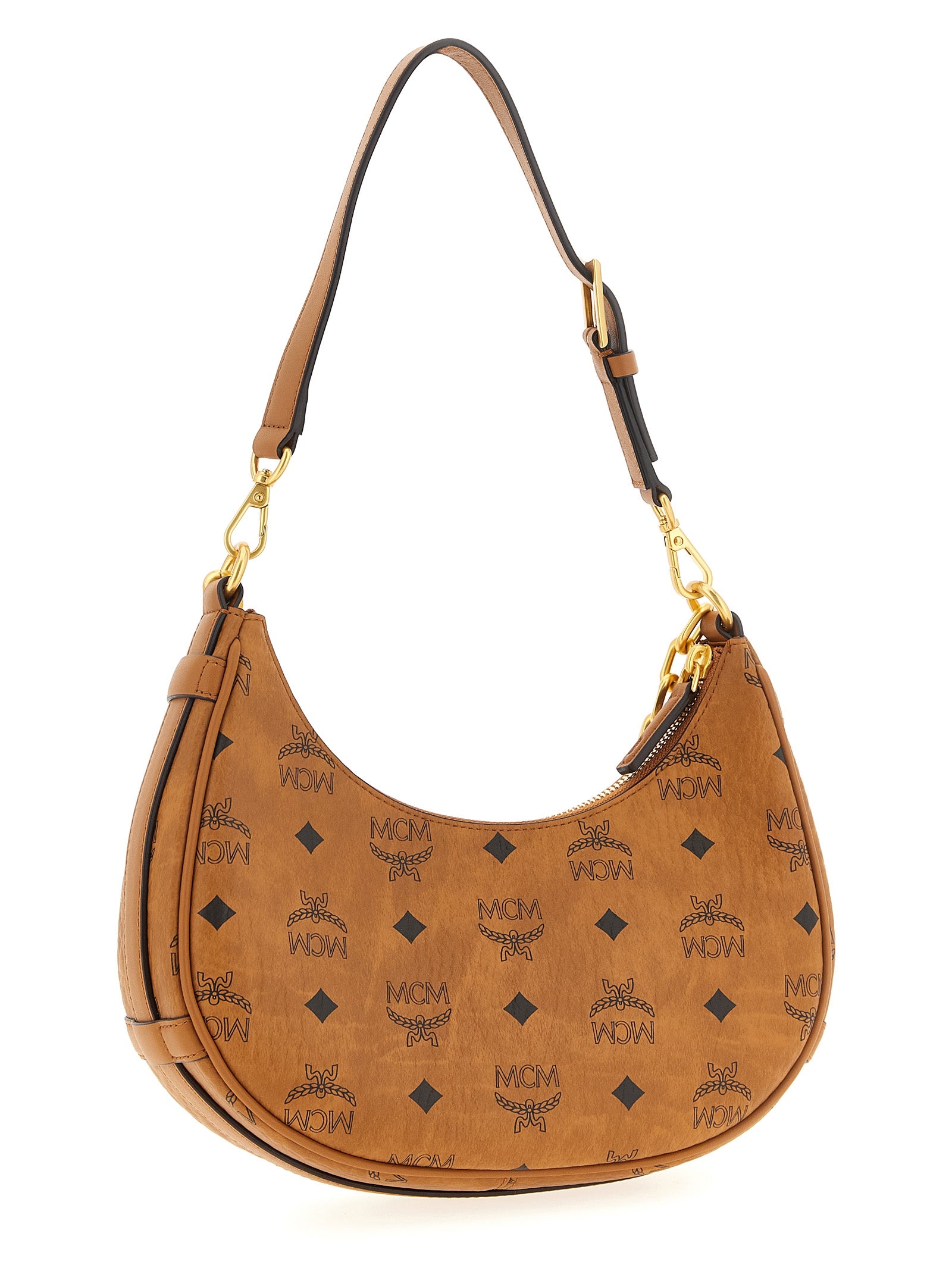 Brown Polyethylene Shoulder Bag