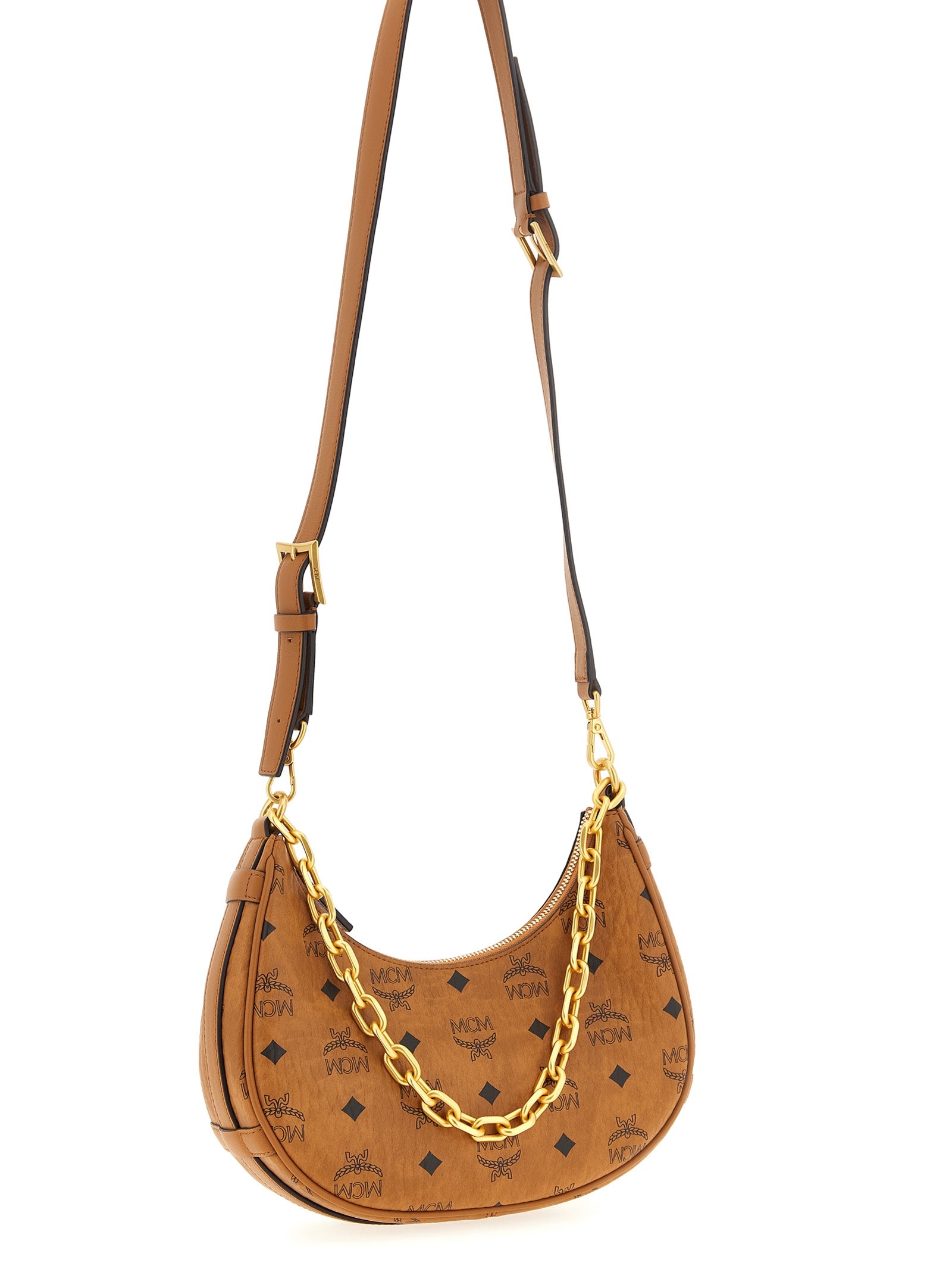 Brown Polyethylene Shoulder Bag