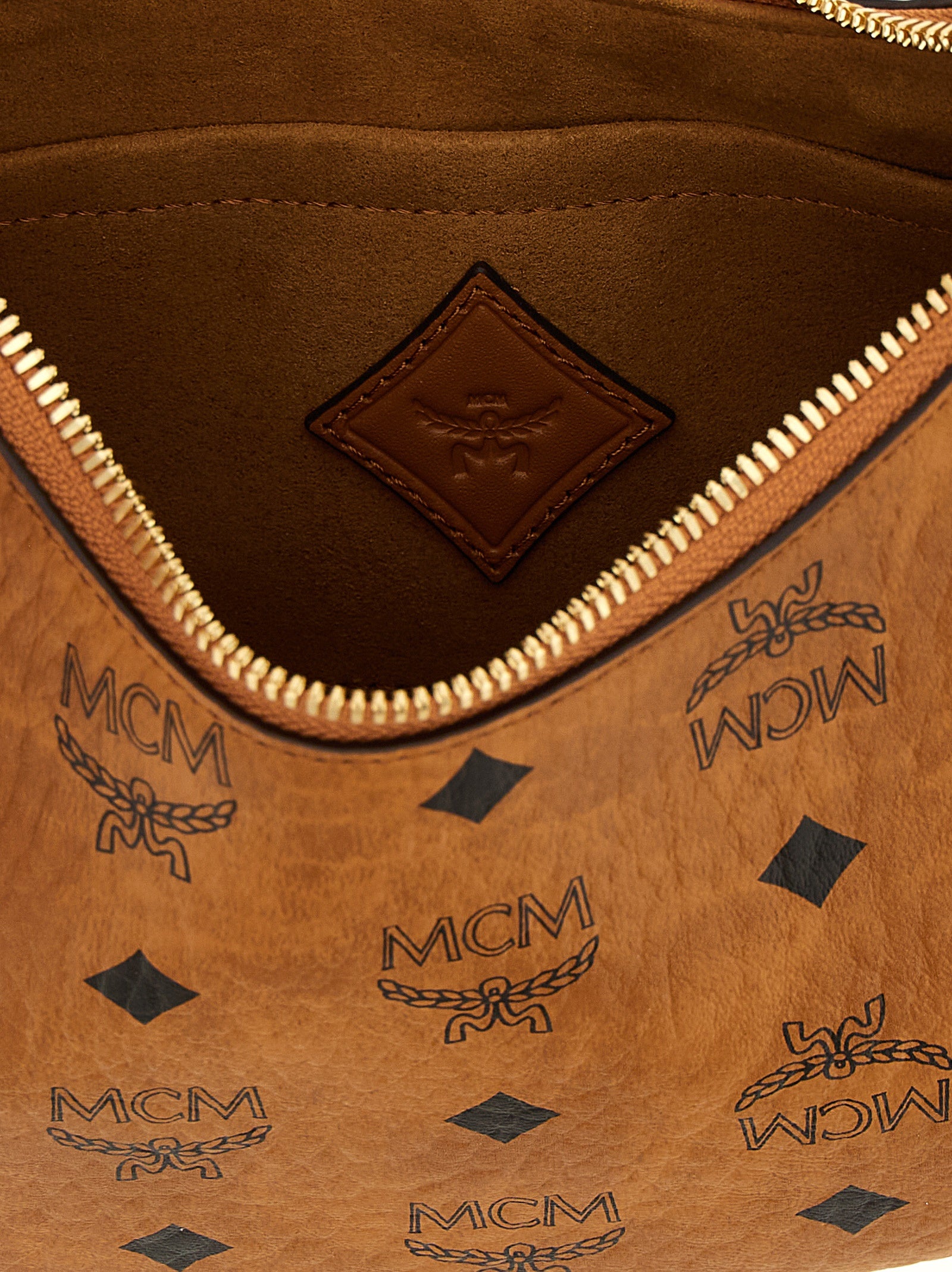 Brown Polyethylene Shoulder Bag