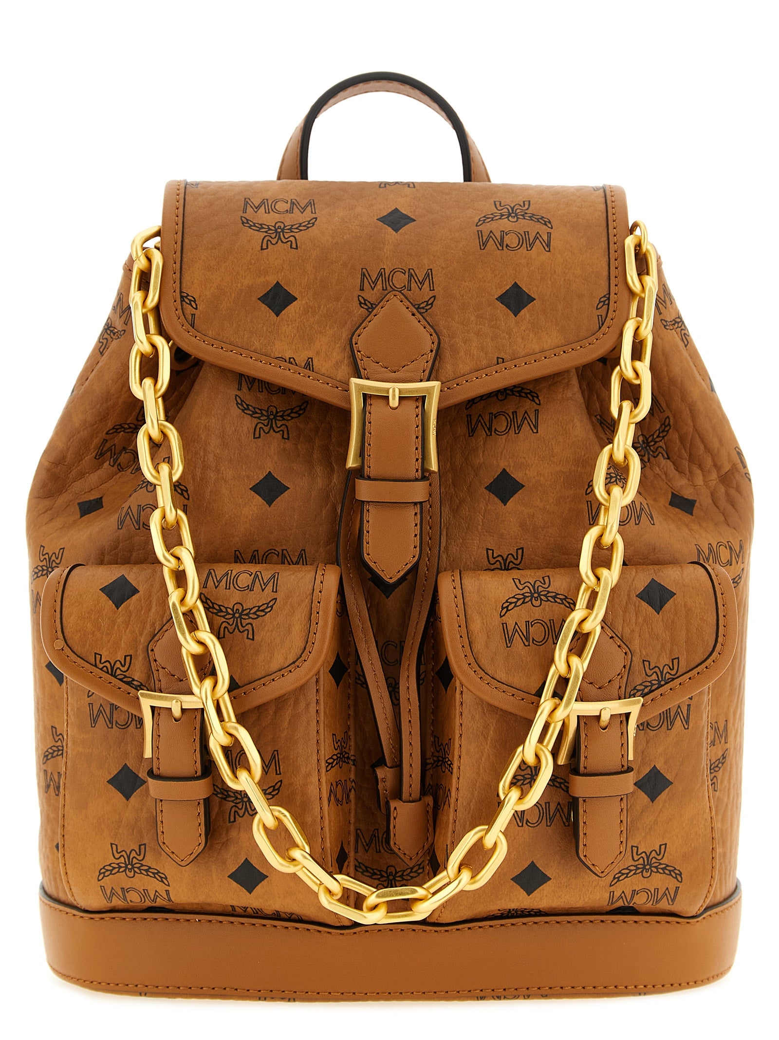 Brown Polyethylene Backpack