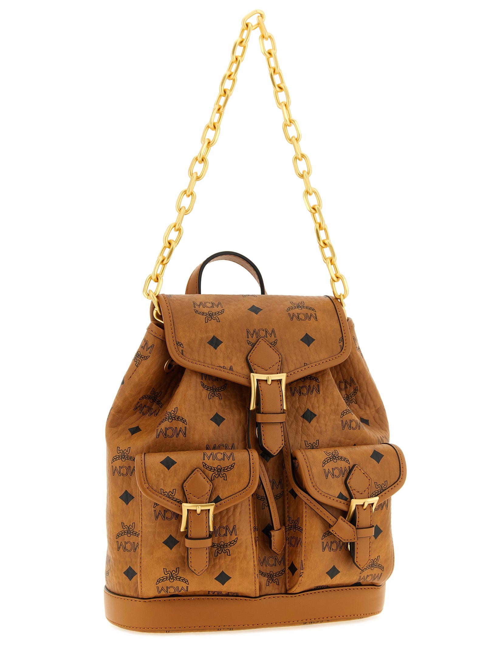 Brown Polyethylene Backpack