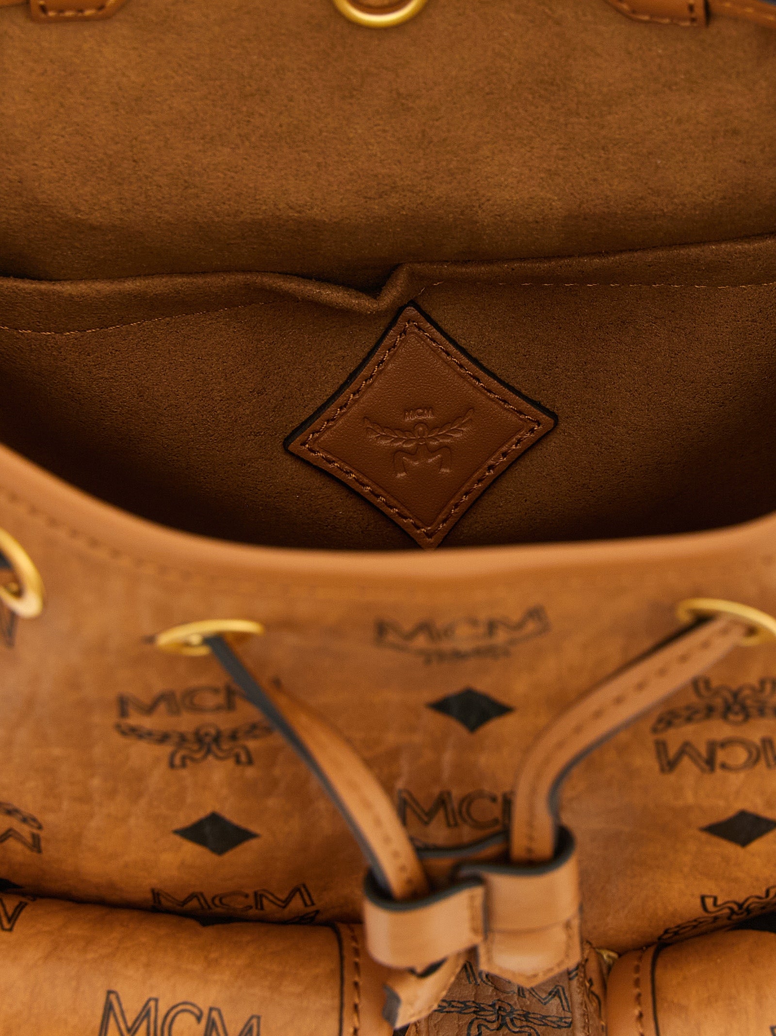 Brown Polyethylene Backpack