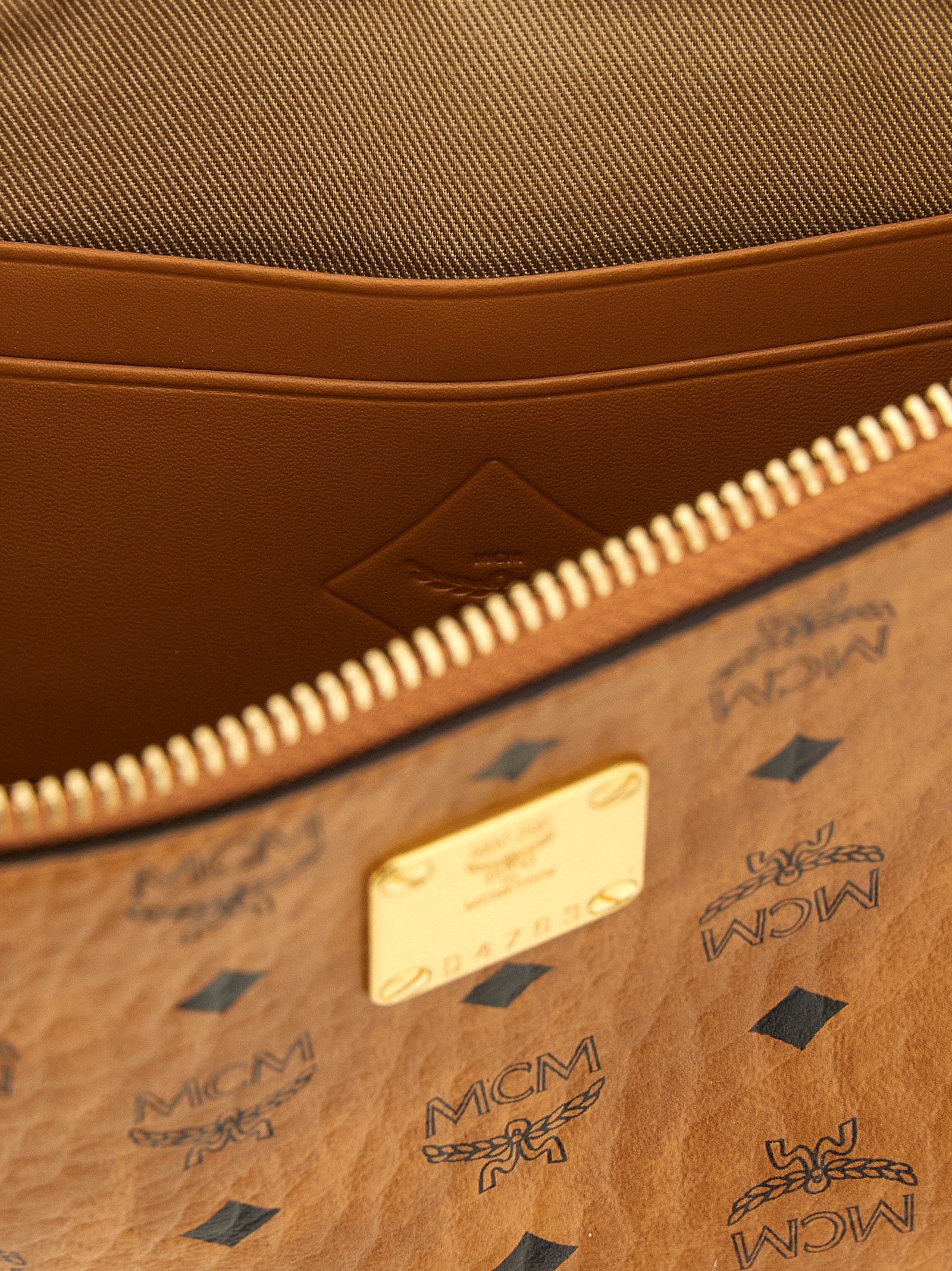 Brown Polyethylene Clutch Bag
