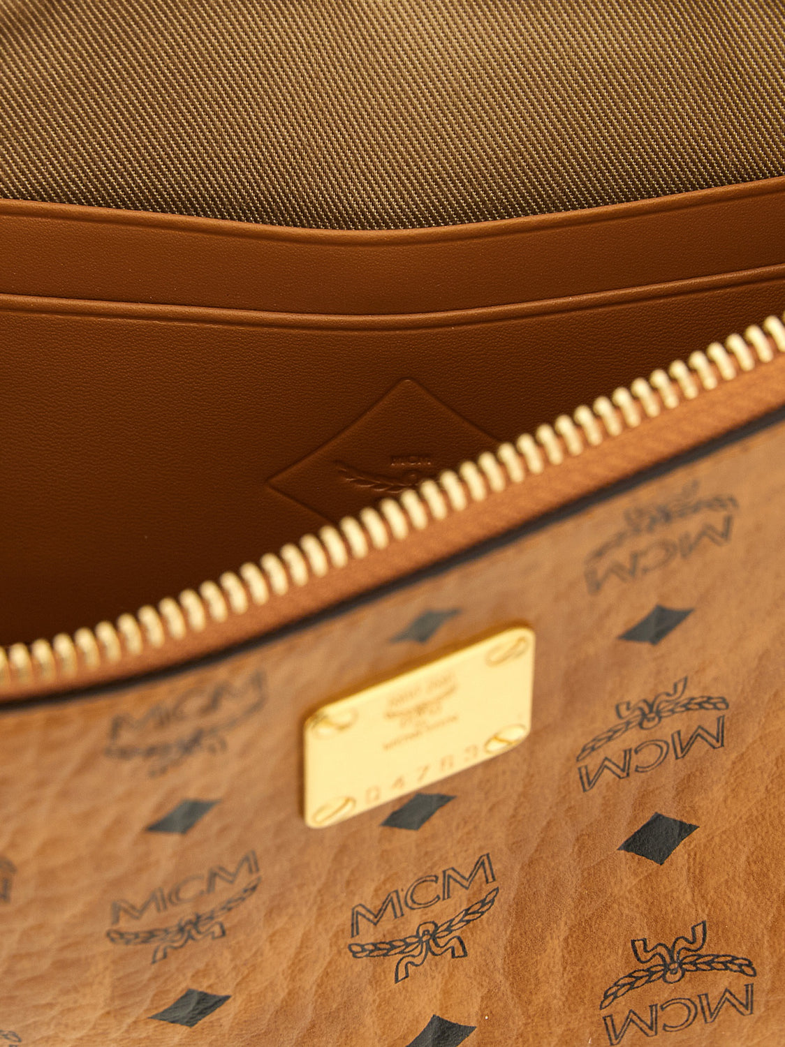 Brown Polyethylene Clutch Bag