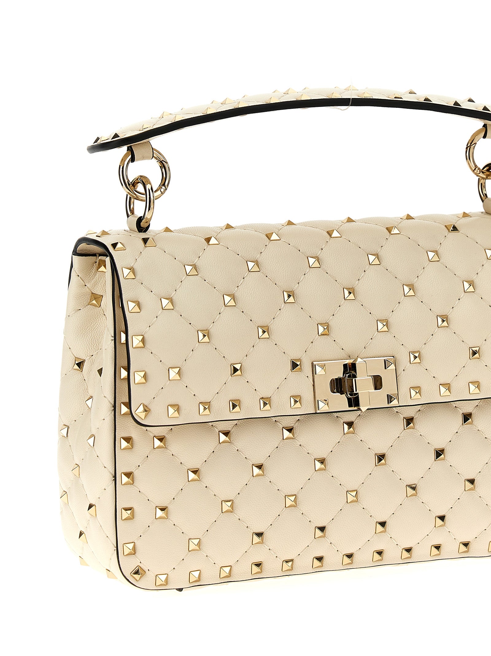 White Lamb Leather Shoulder Bag