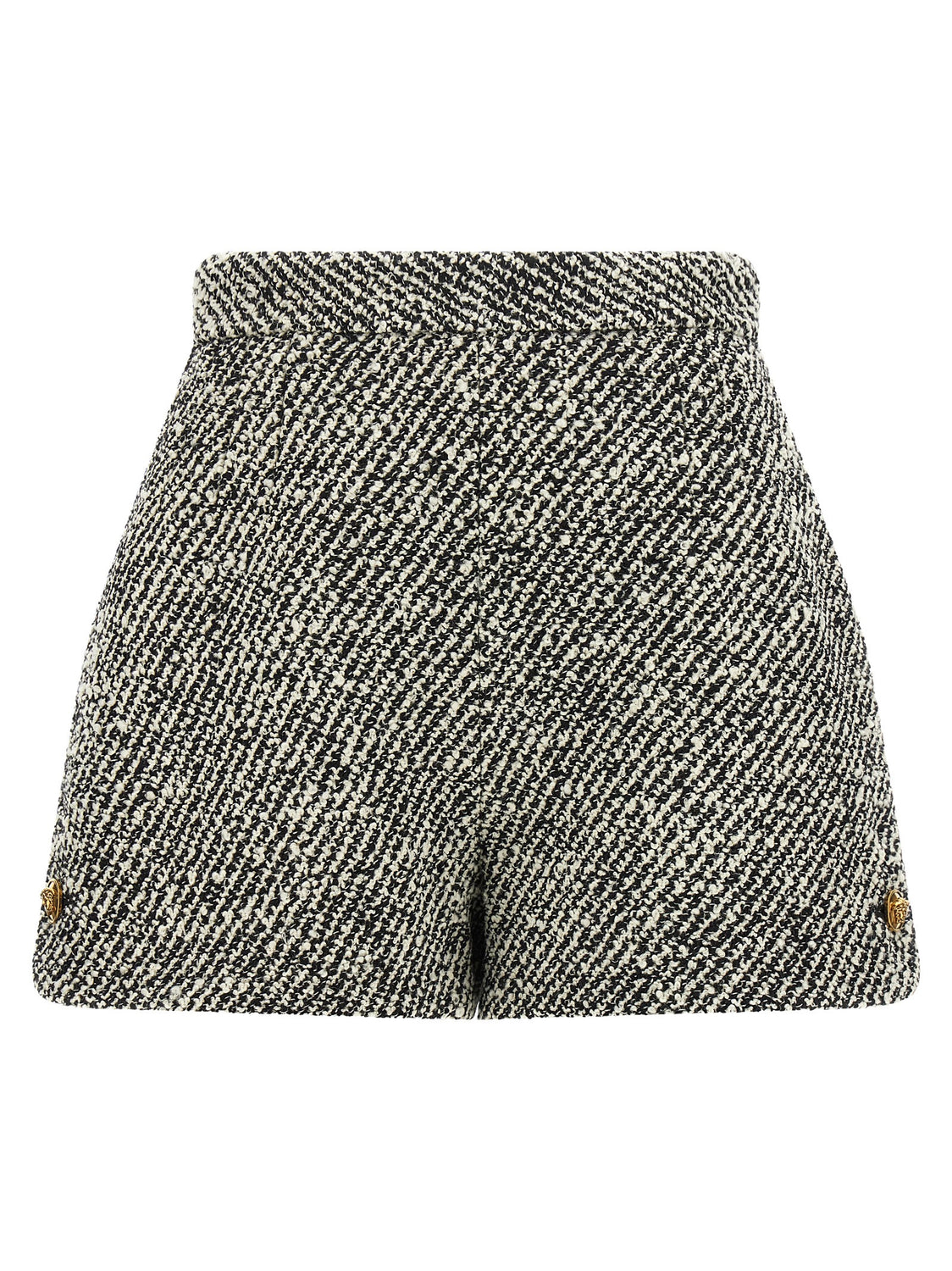 Bicolor Virgin Wool Bermuda Shorts