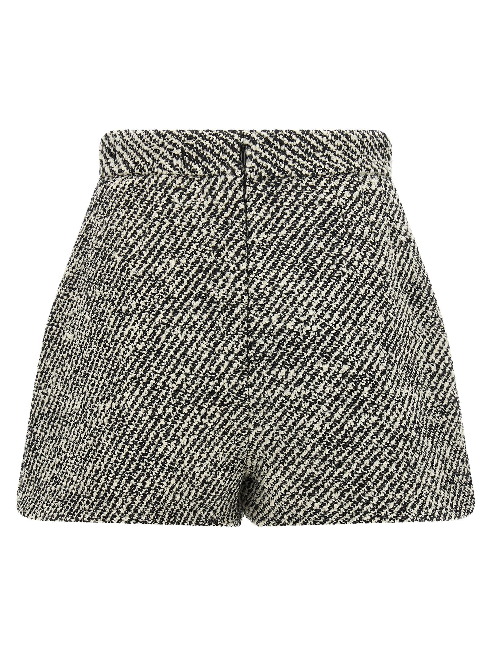 Bicolor Virgin Wool Bermuda Shorts
