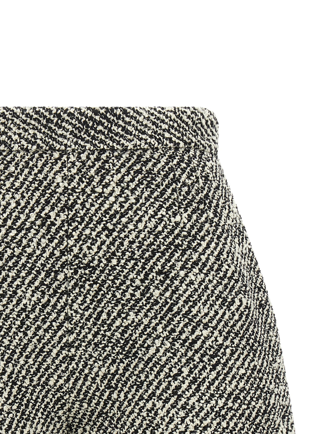 Bicolor Virgin Wool Bermuda Shorts