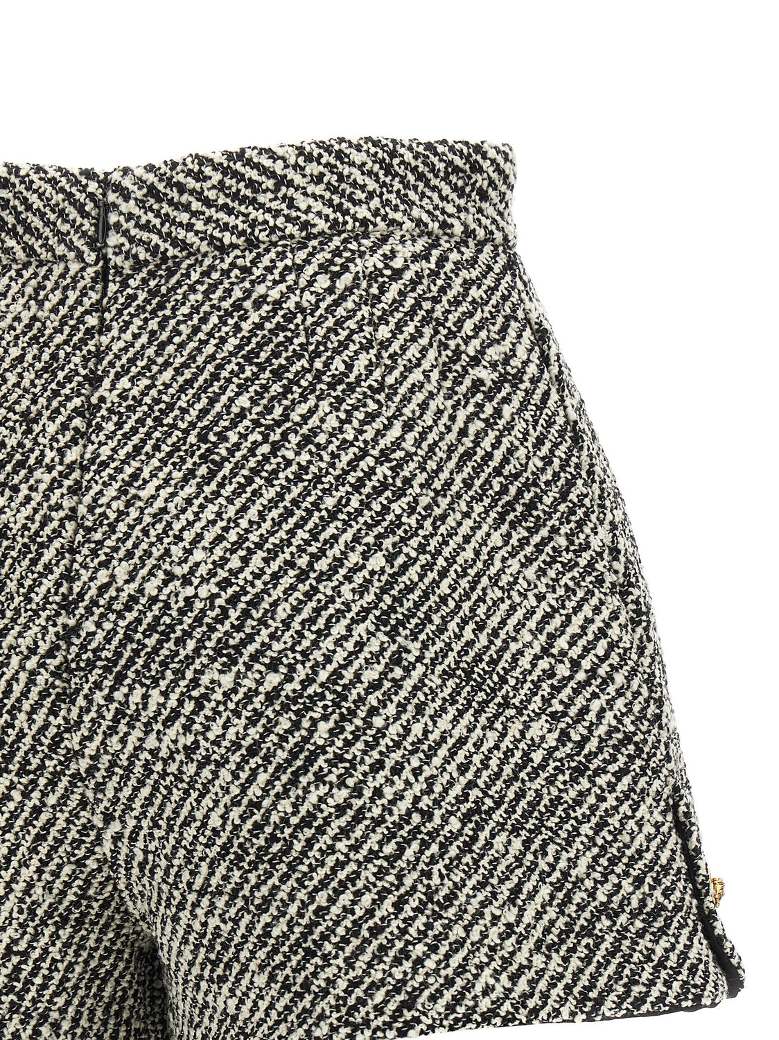 Bicolor Virgin Wool Bermuda Shorts