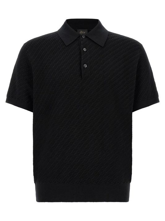 Black Cotton Polo Shirt