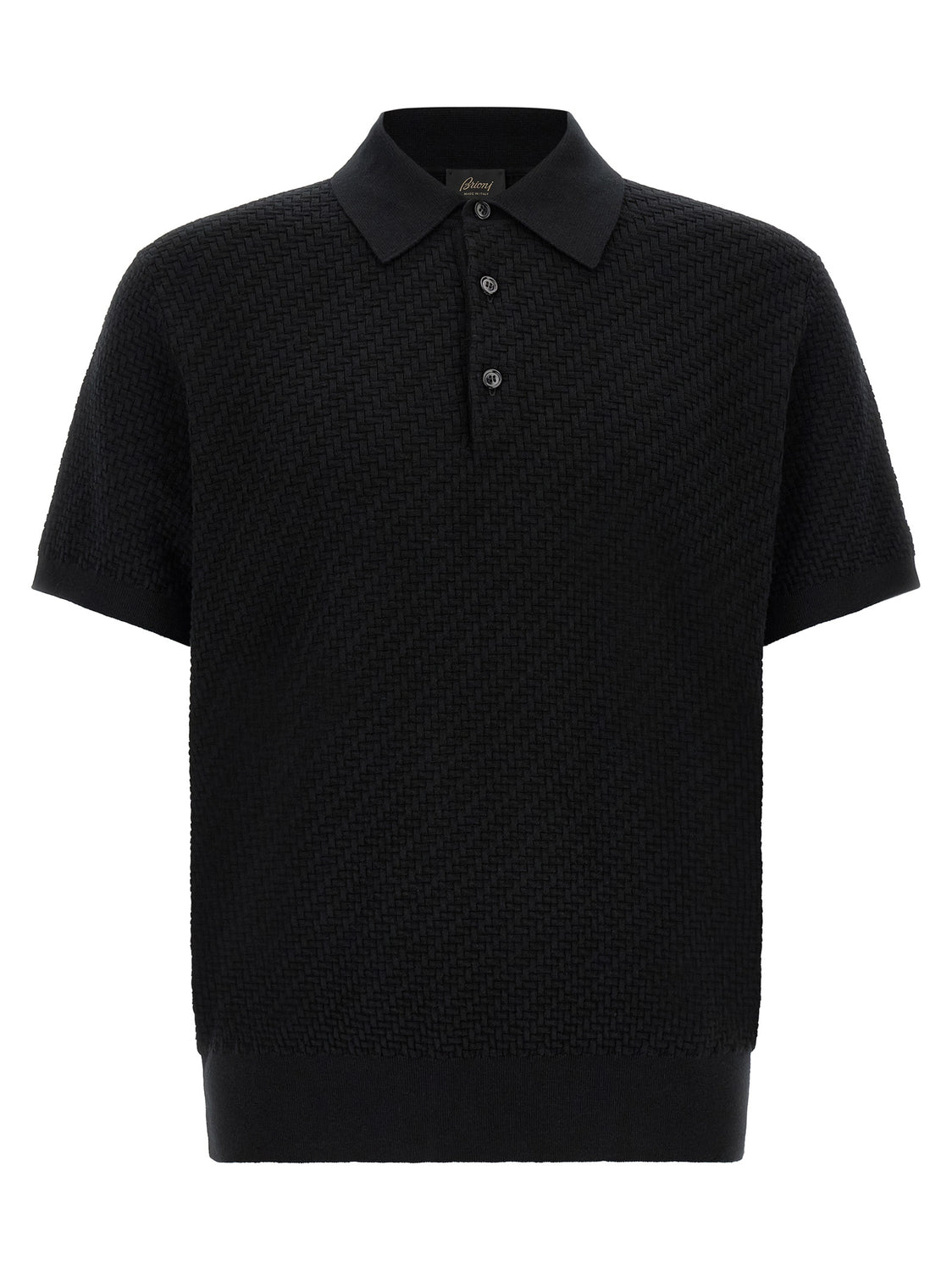 Black Cotton Polo Shirt