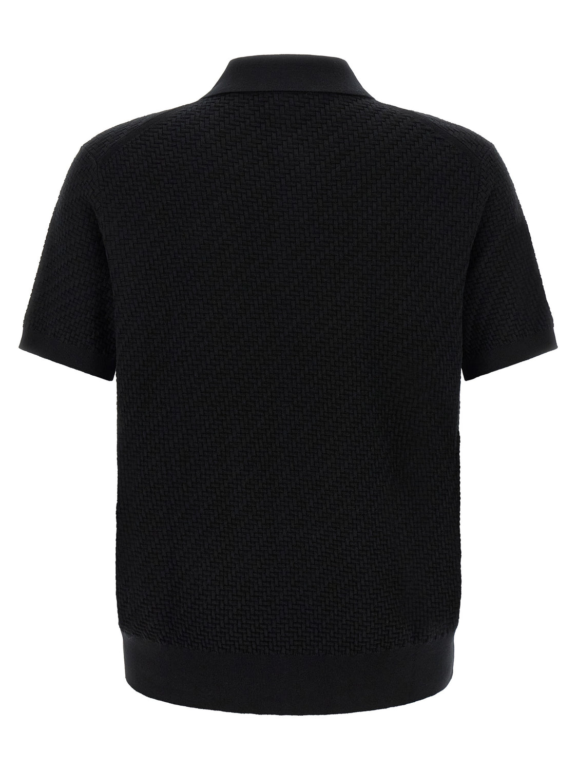 Black Cotton Polo Shirt