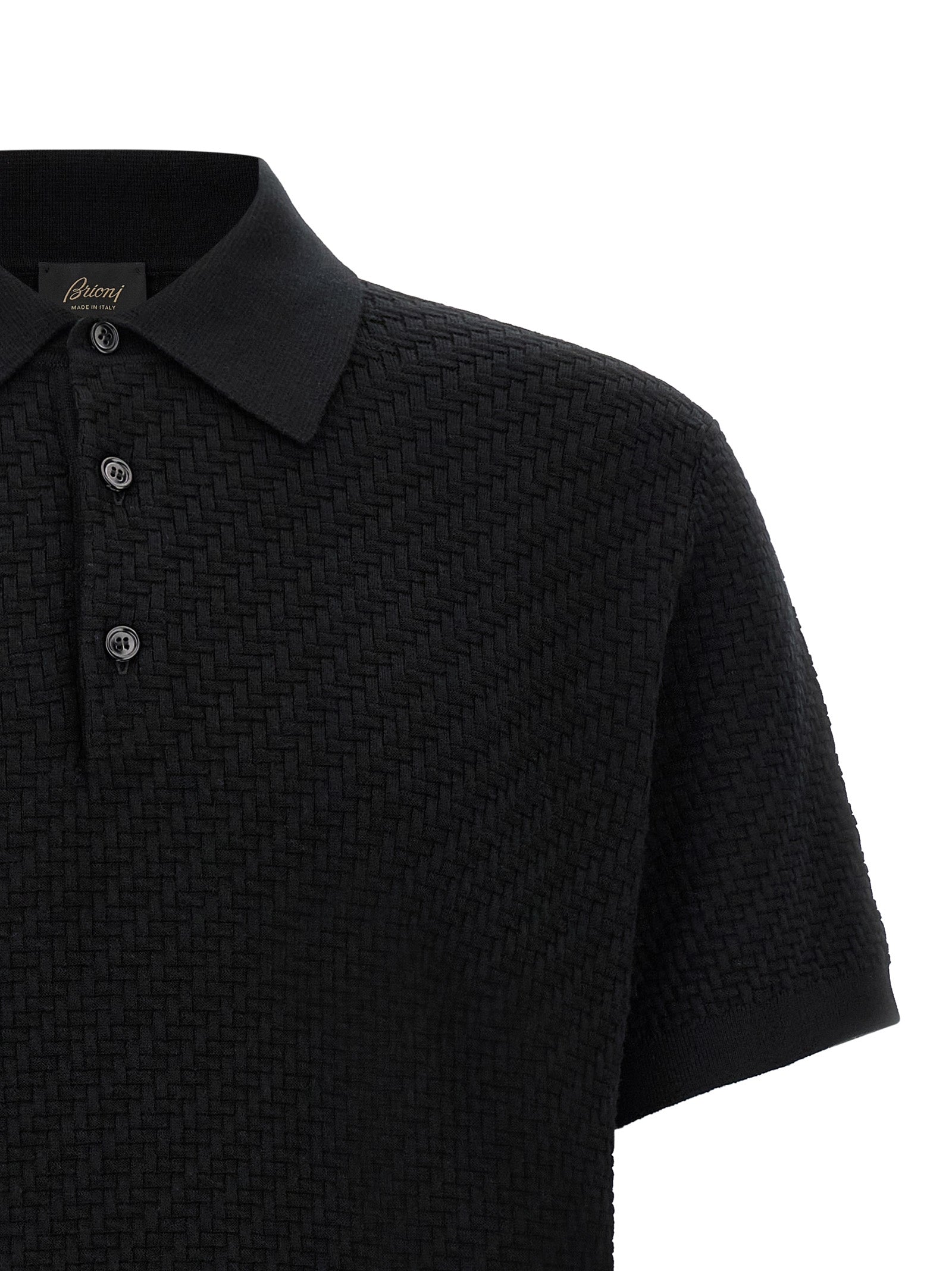 Black Cotton Polo Shirt